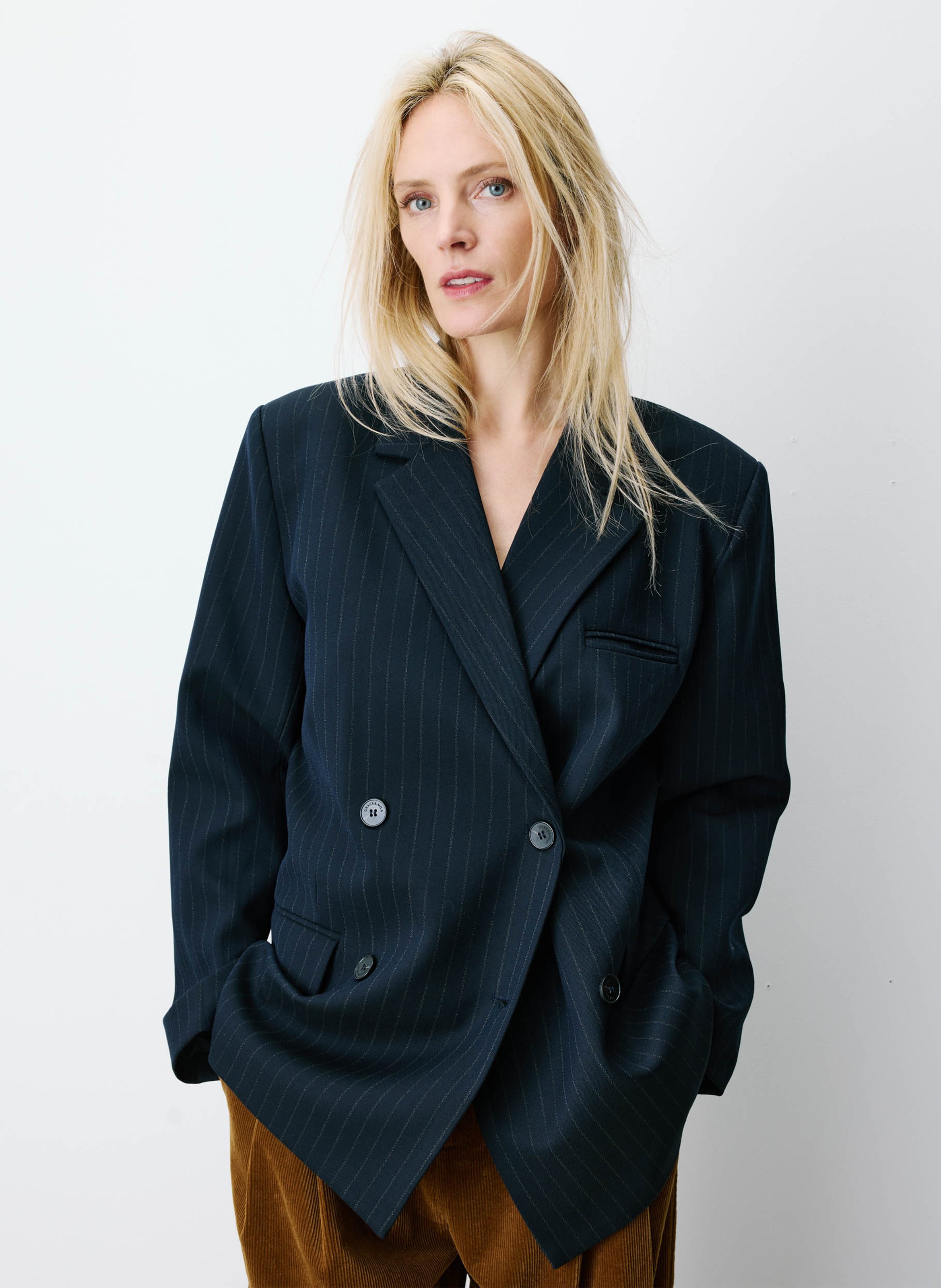 Veste ample col tailleur GRACE ET MILA Bleu