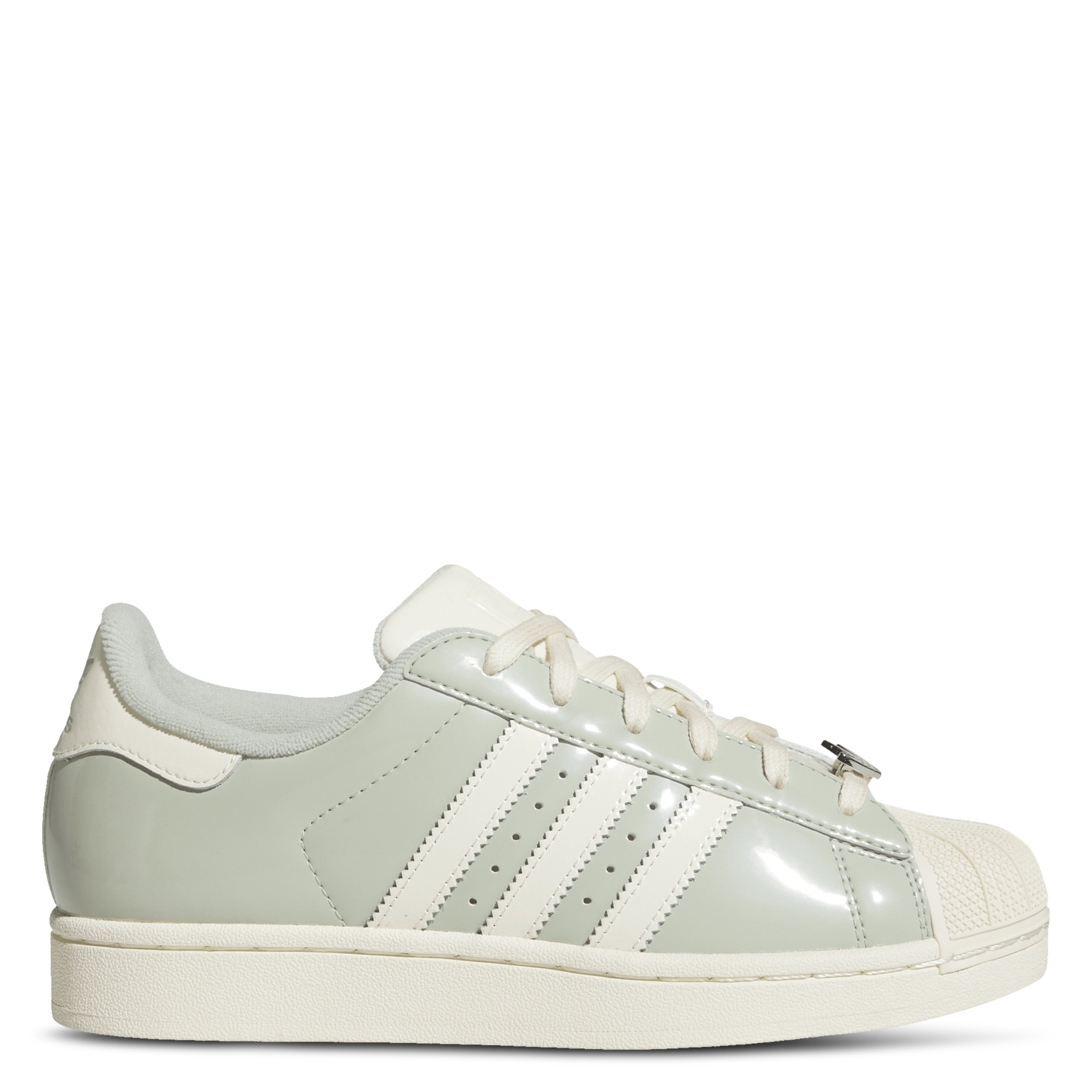Low-top leather lace-up trainers ADIDAS Green