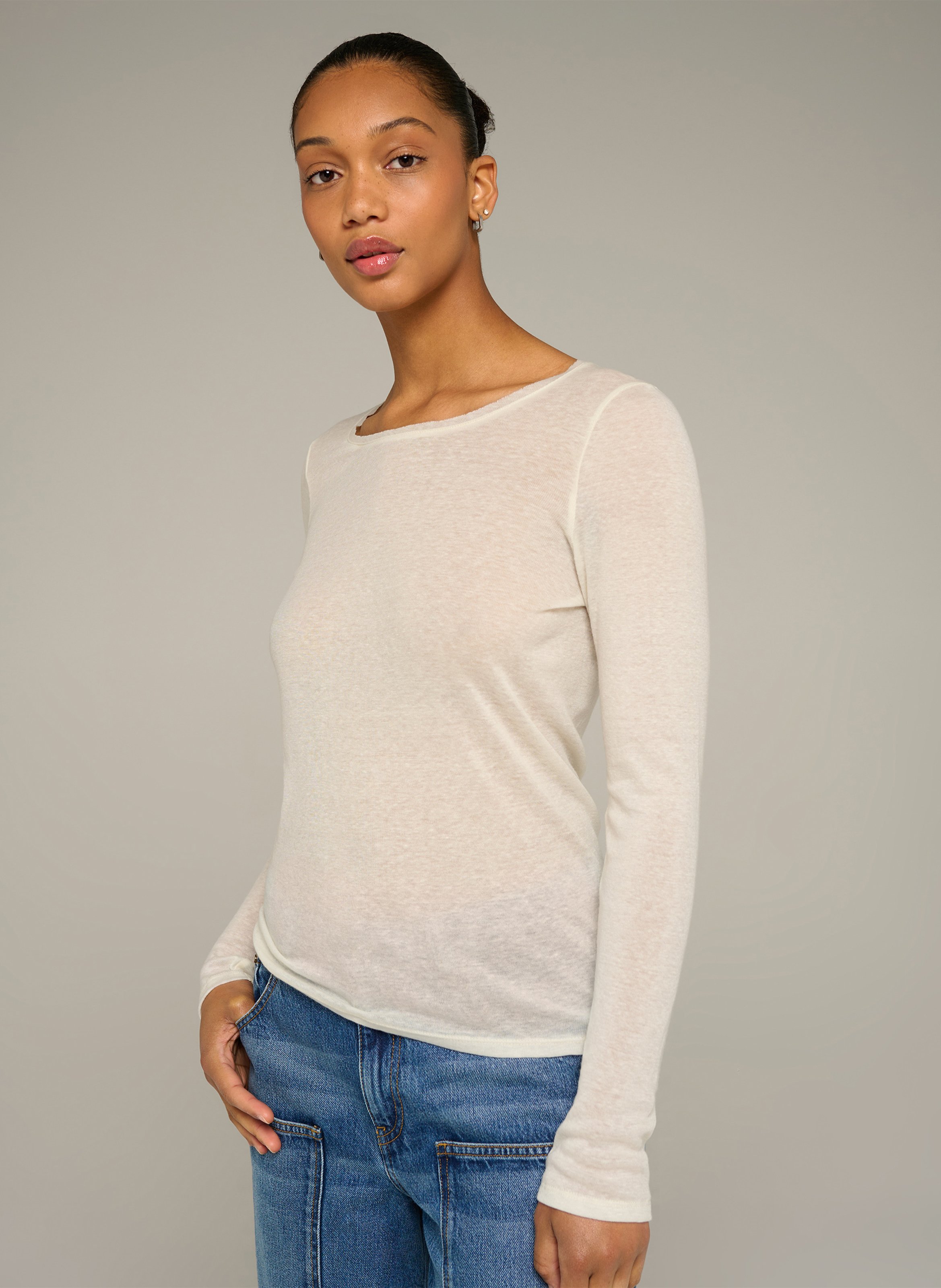 Langarmshirt mit Rundhalsausschnitt COTELAC ACOTE