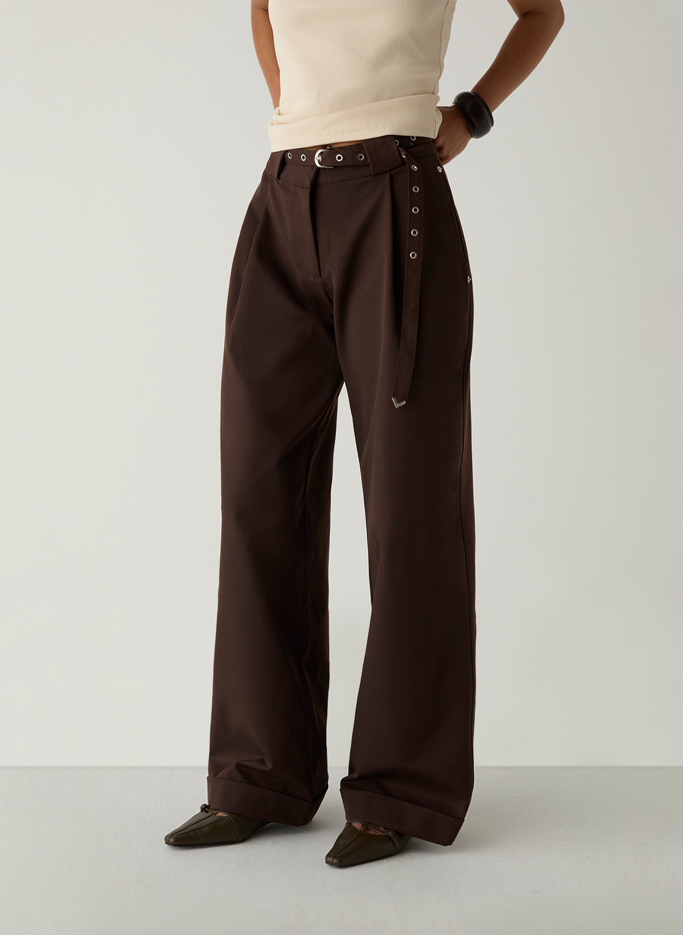 Wide-leg pants LAAGAM Brown