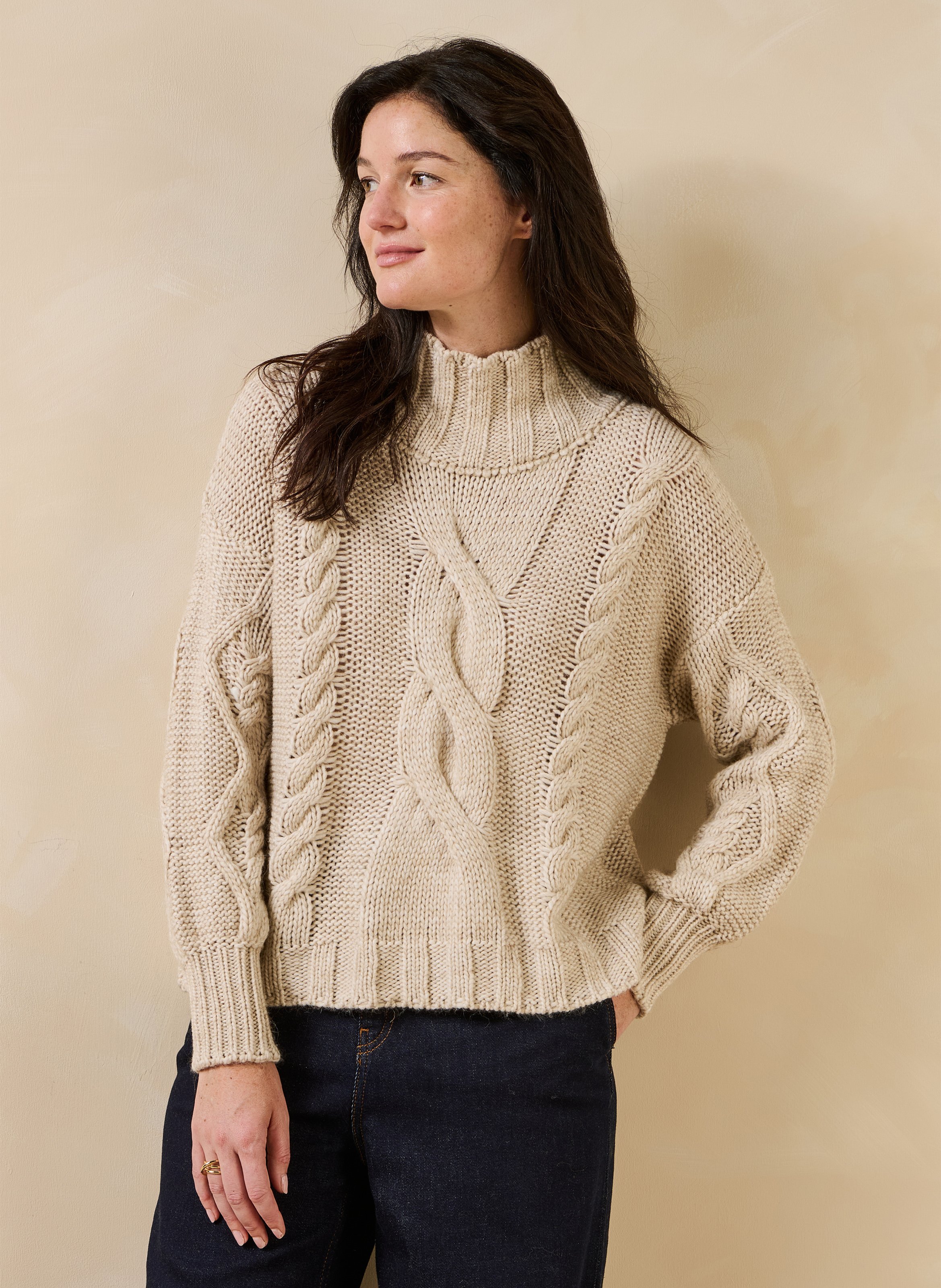 Mixed wool knit sweater LA FEE MARABOUTEE