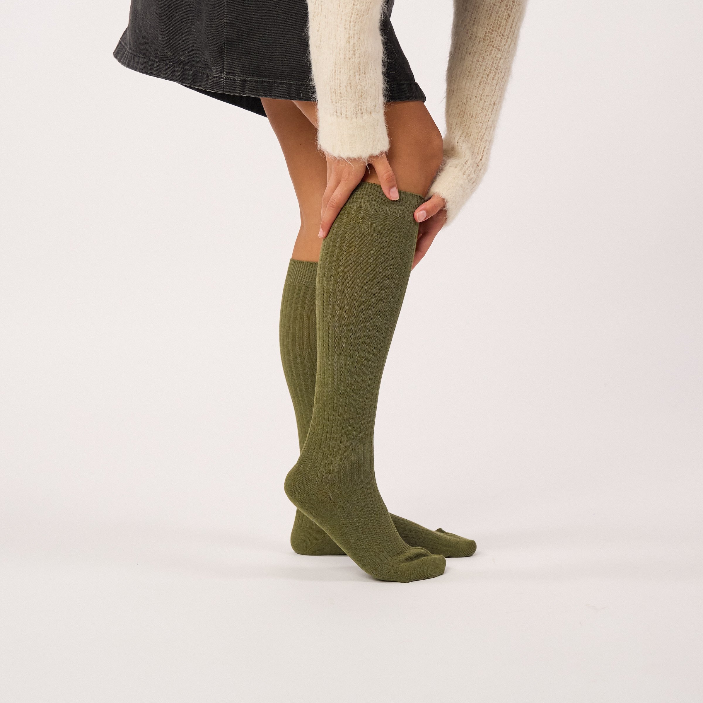 High combed cotton socks BILLYBELT Khaki