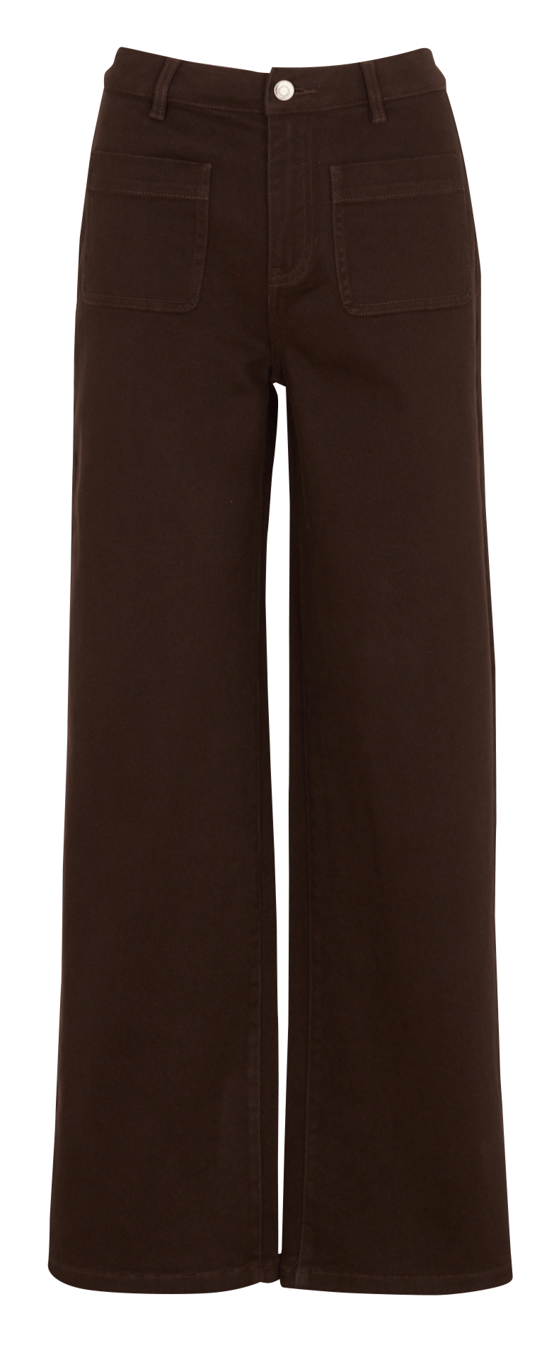 Jean large en coton mélangé SUNCOO Marron