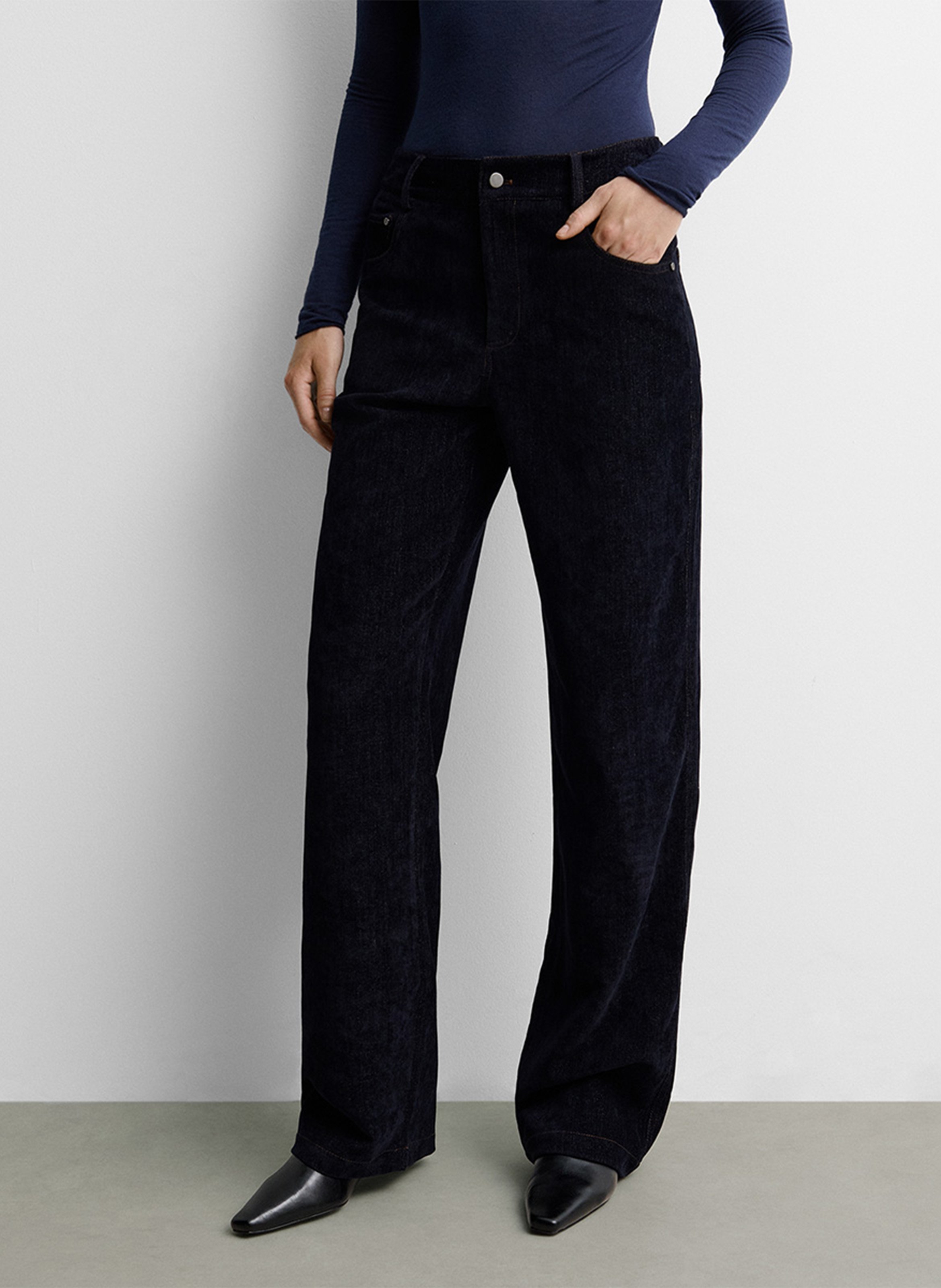 High Waist Straight Cut Jeans SIMORRA Blau