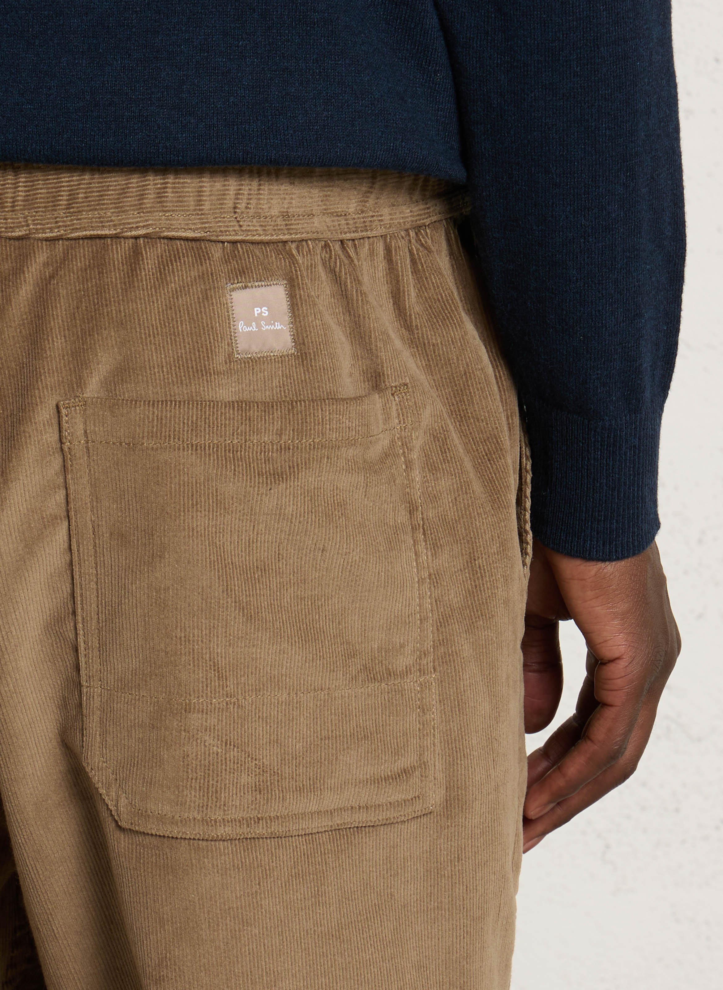 Rechte broek van gemengd biologisch katoenen corduroy PAUL SMITH Bruin