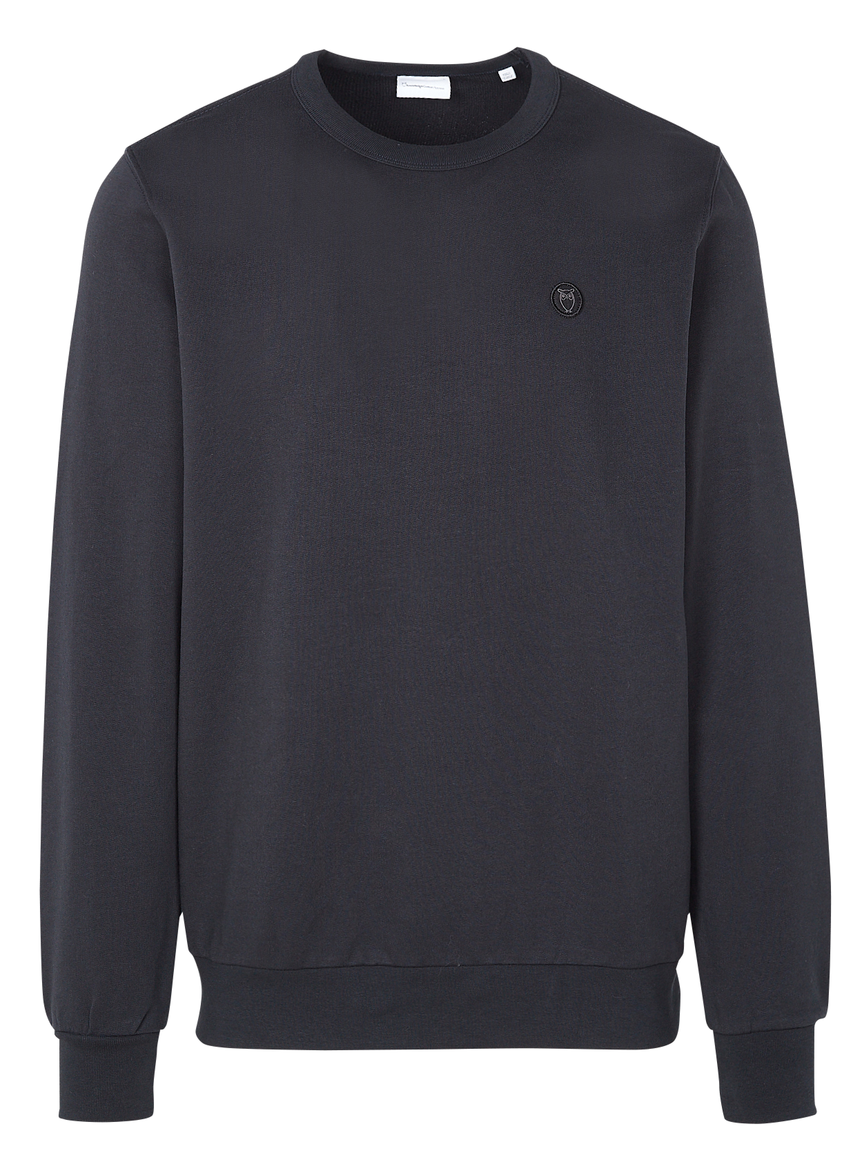 Sweat droit col rond en coton bio KNOWLEDGE COTTON APPAREL Noir