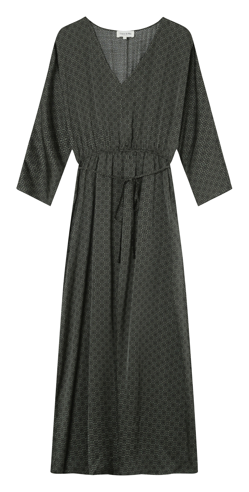 Halflange jurk met V-hals en print GRACE ET MILA