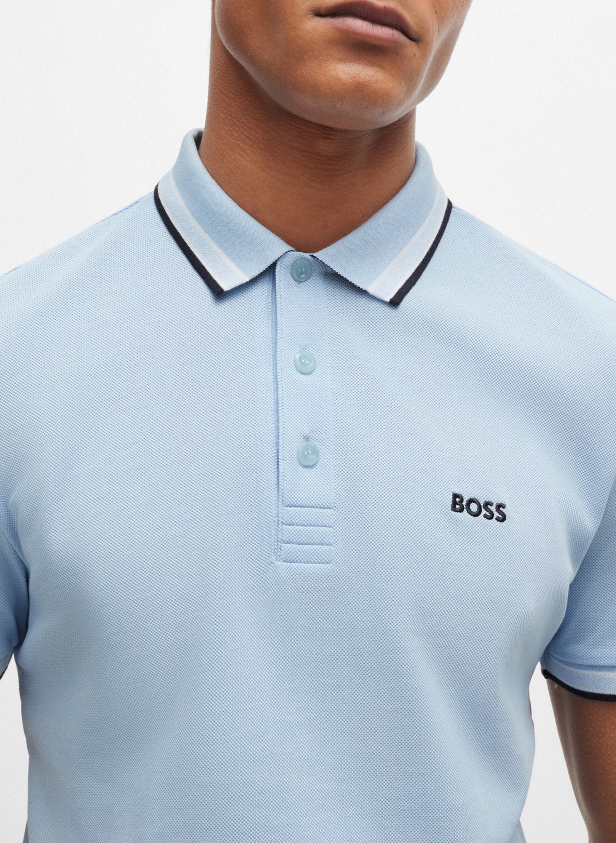 Regular-fit cotton polo shirt BOSS Blue