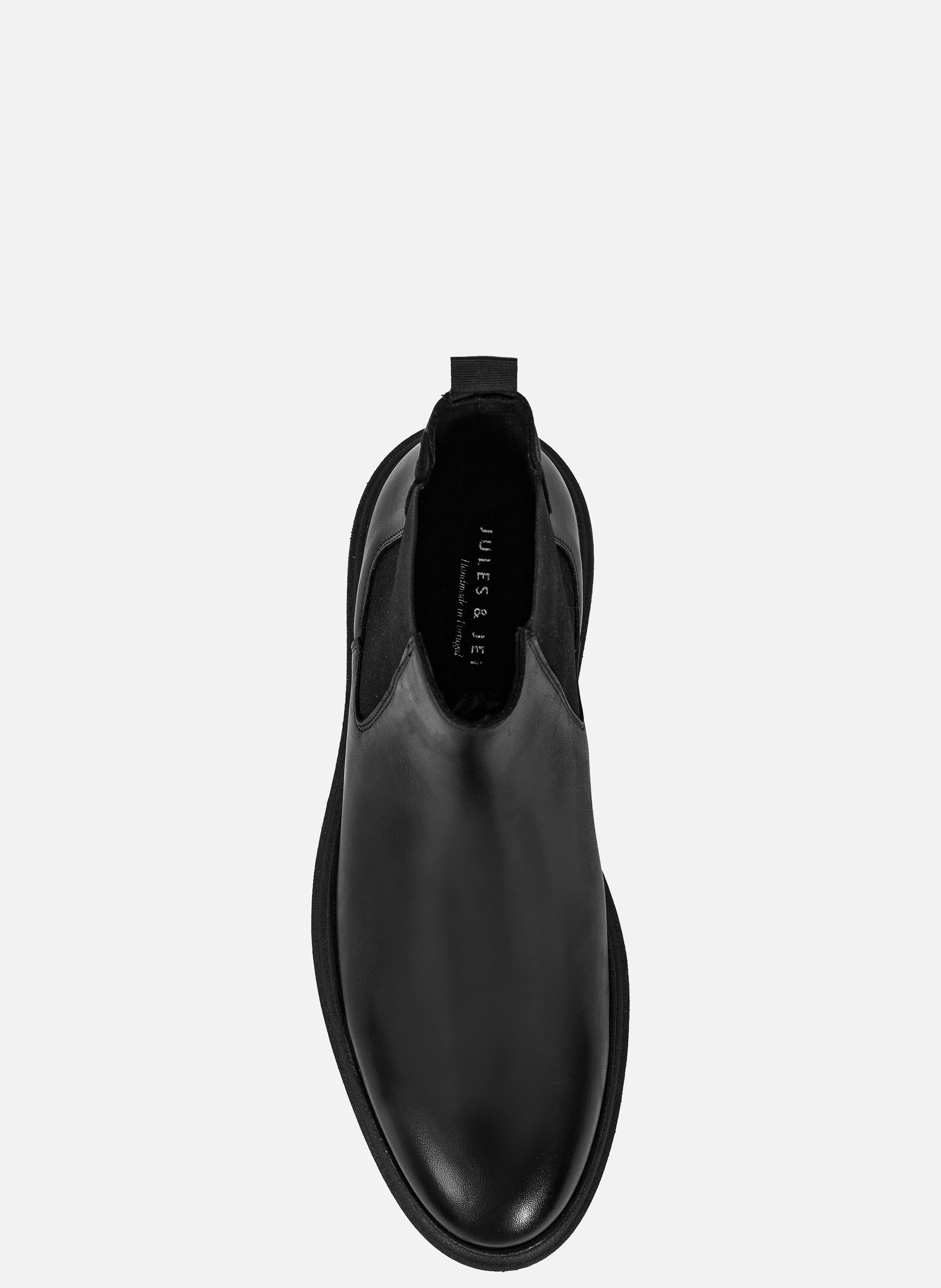 Chelsea boots in rubberized leather JULES & JENN Black