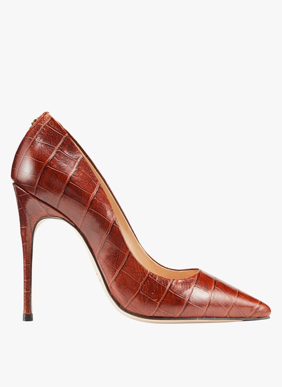 Escarpins En Cuir Embosse Croco Aelia2 Cognac Cosmoparis Femme AELIA2 CROCO COGNAC COGNAC Place des Tendances