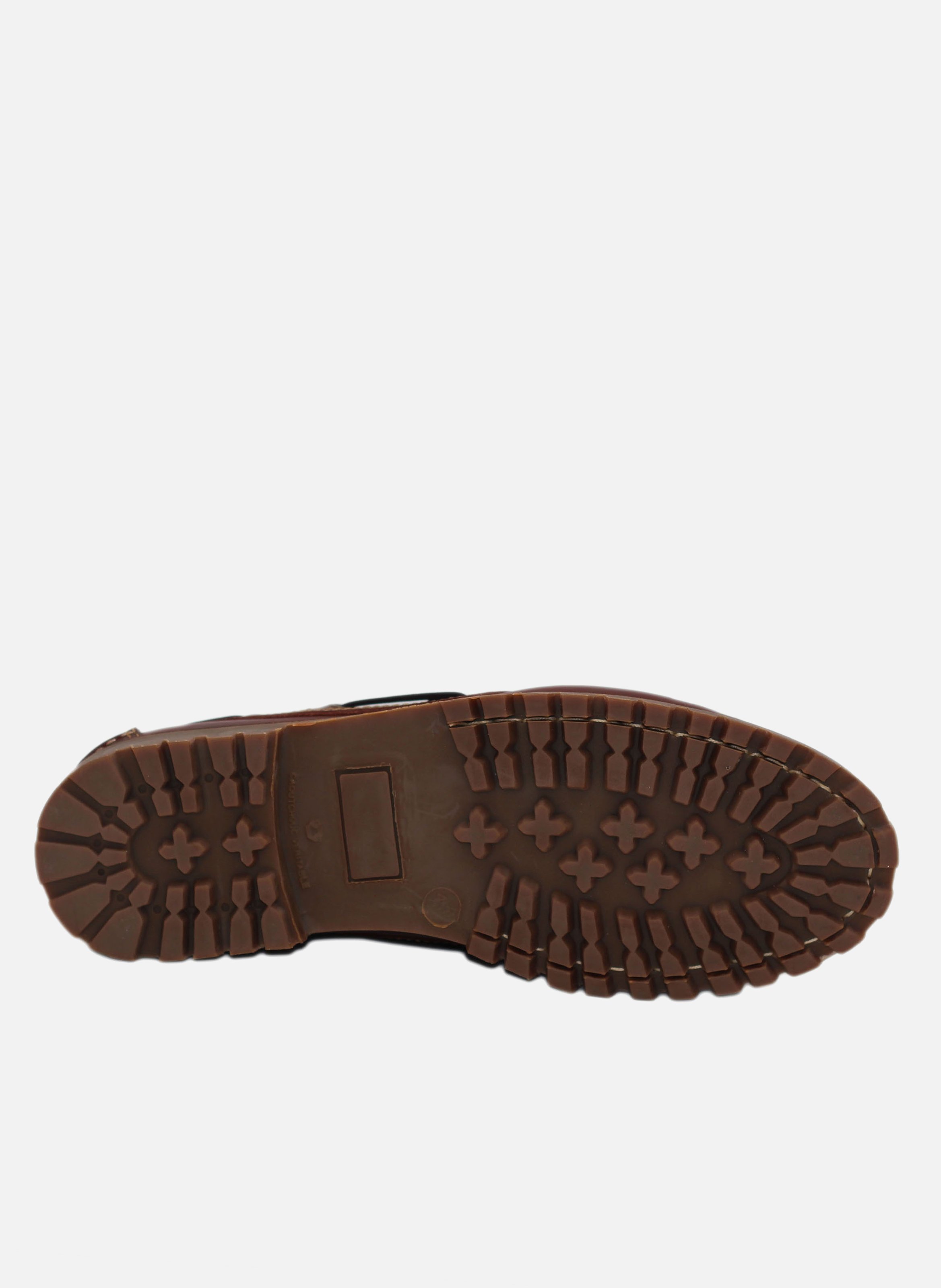 Leather deck shoes with lugs JULES & JENN Brown