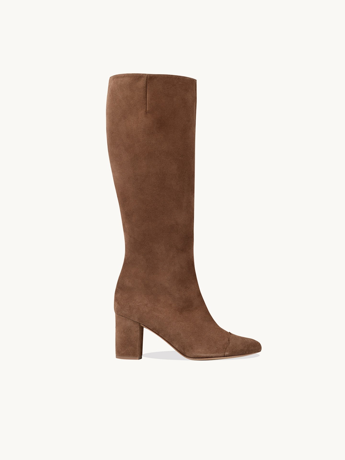 Heeled suede boots EMZI PARIS Brown