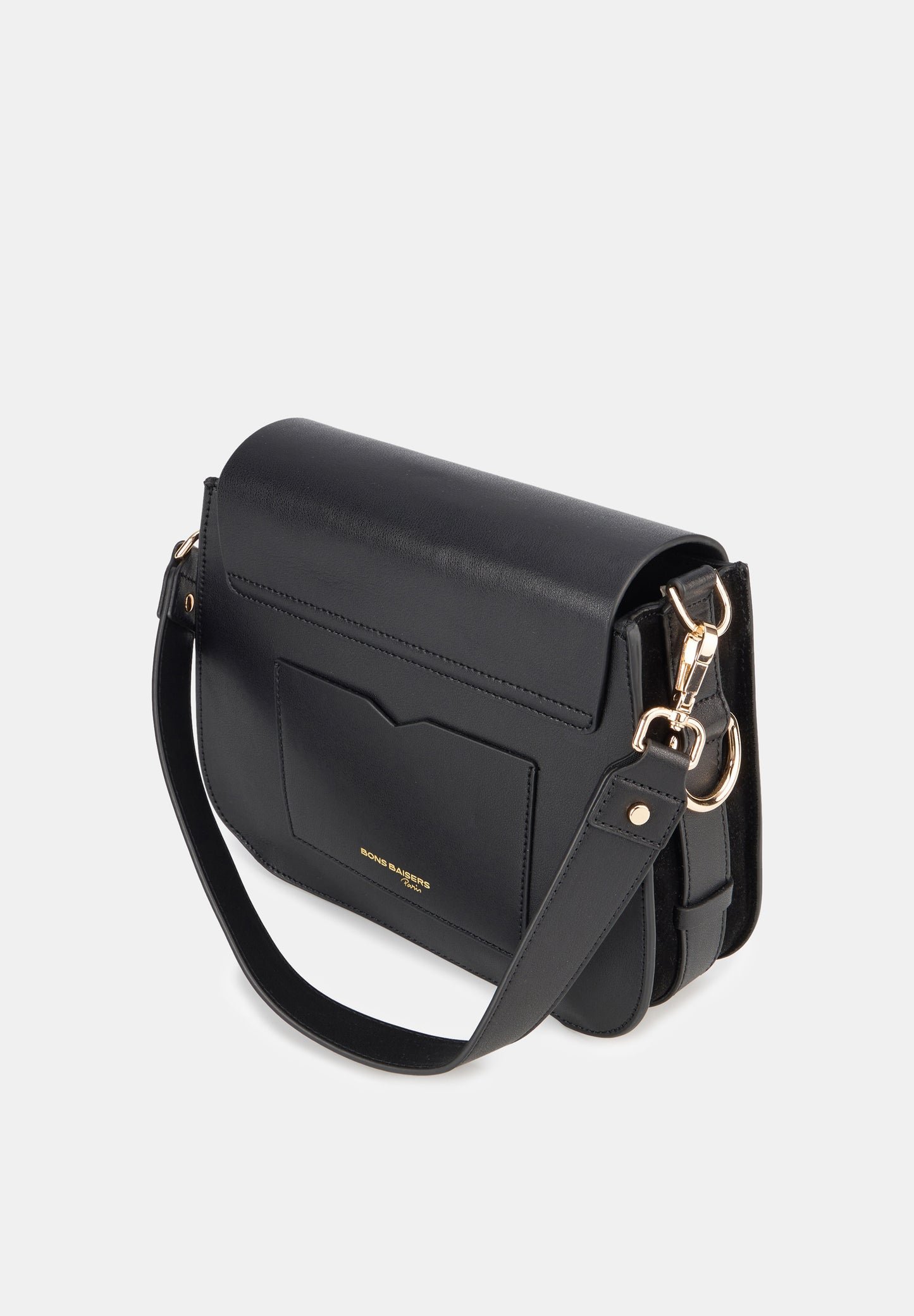 Leather shoulder bag BONS BAISERS PARIS Black