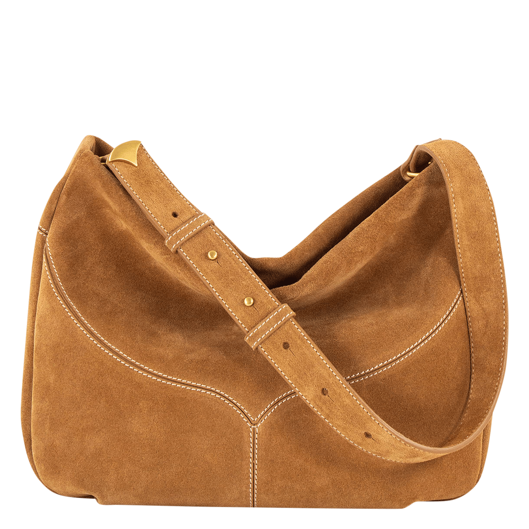 Buideltas van getextureerd leer met veters SESSUN Beige