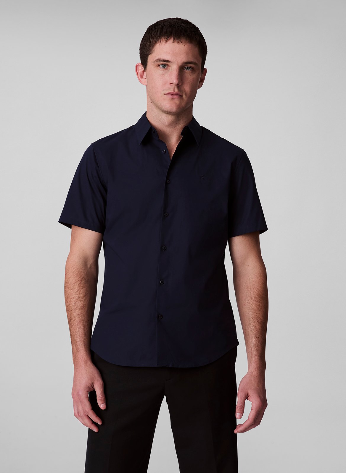 Cotton-mix slim-fit shirt CALVIN KLEIN