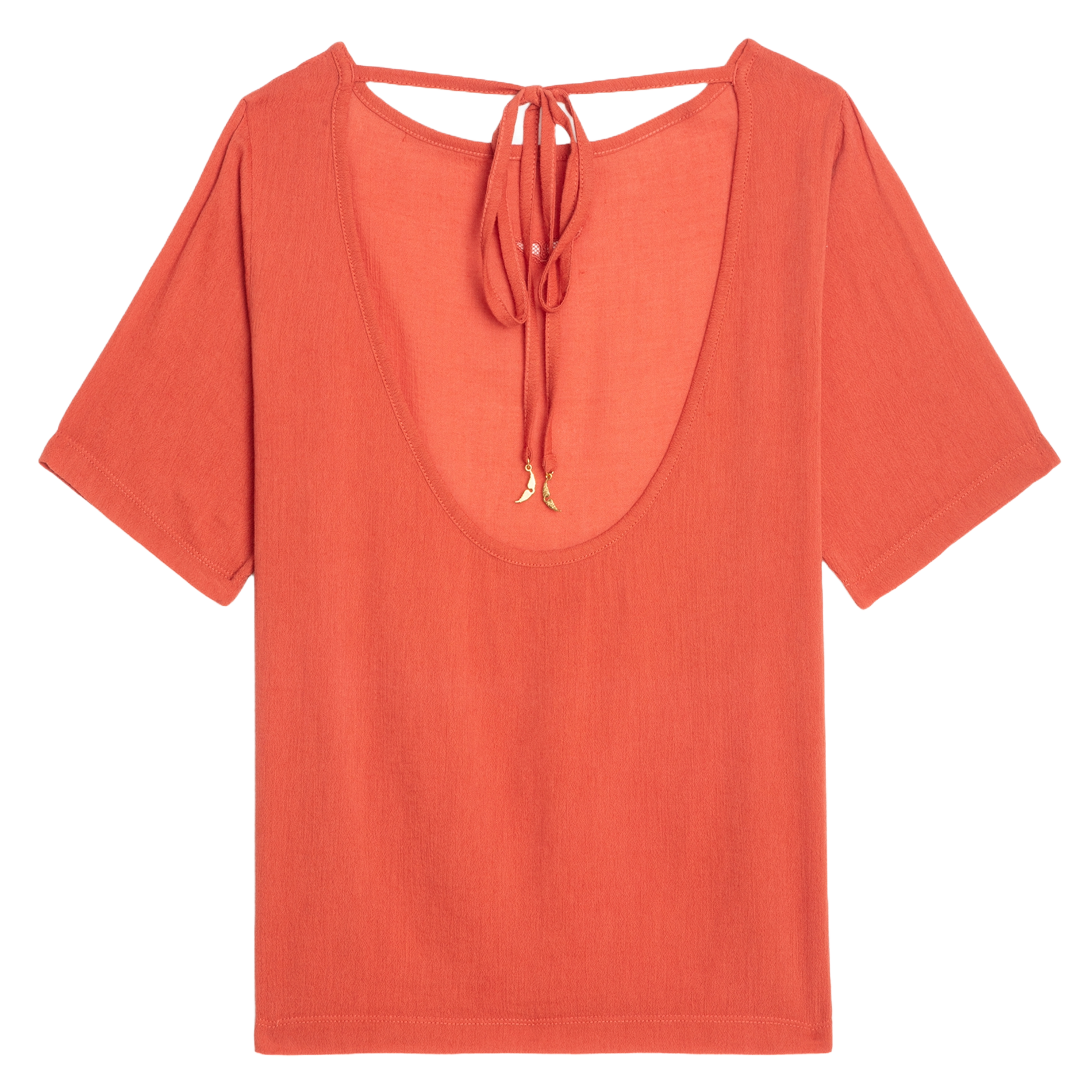 Tee-shirt col rond en coton mélangé ZADIG&VOLTAIRE Marron