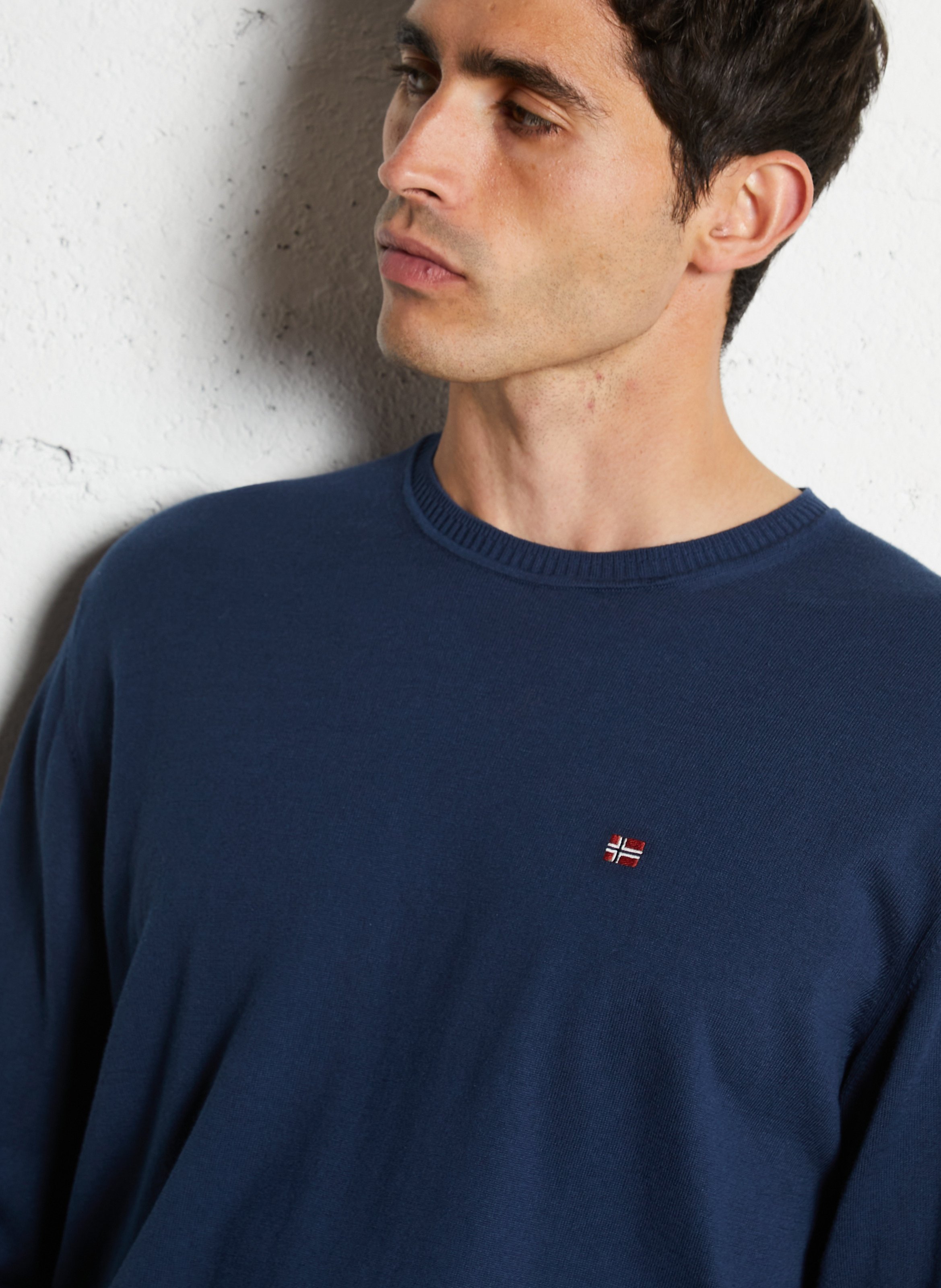 Straight cotton sweater NAPAPIJRI Blue