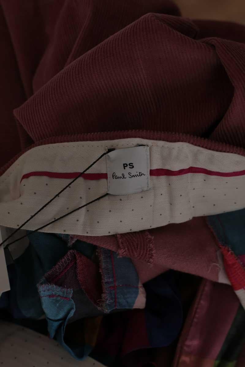 Slim-fit cotton cargo pants PAUL SMITH - Seconde main Pink