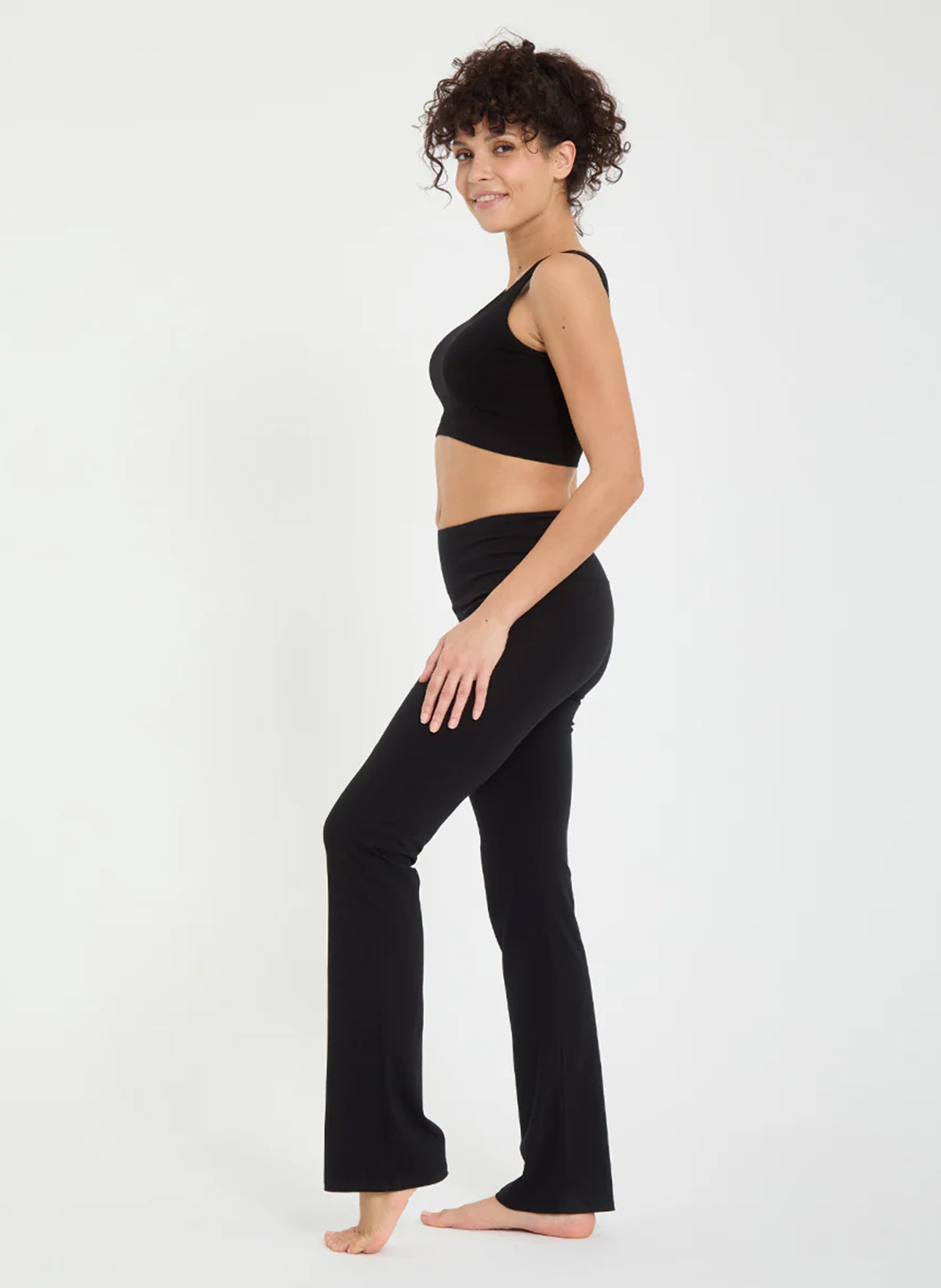 Legging uni taille haute élastiqué YOGA SEARCHER Noir