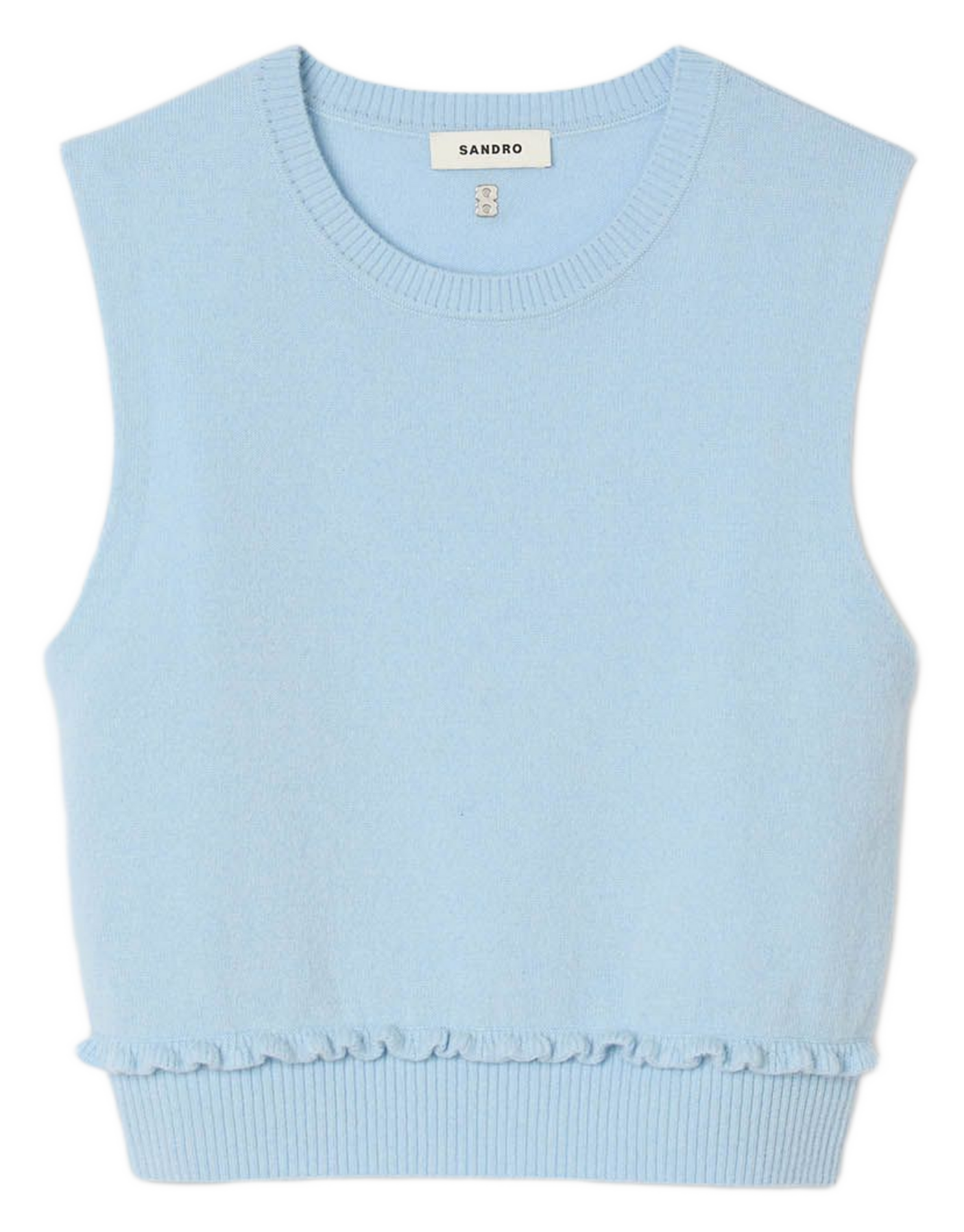 Wollen top met ronde hals SANDRO Blauw