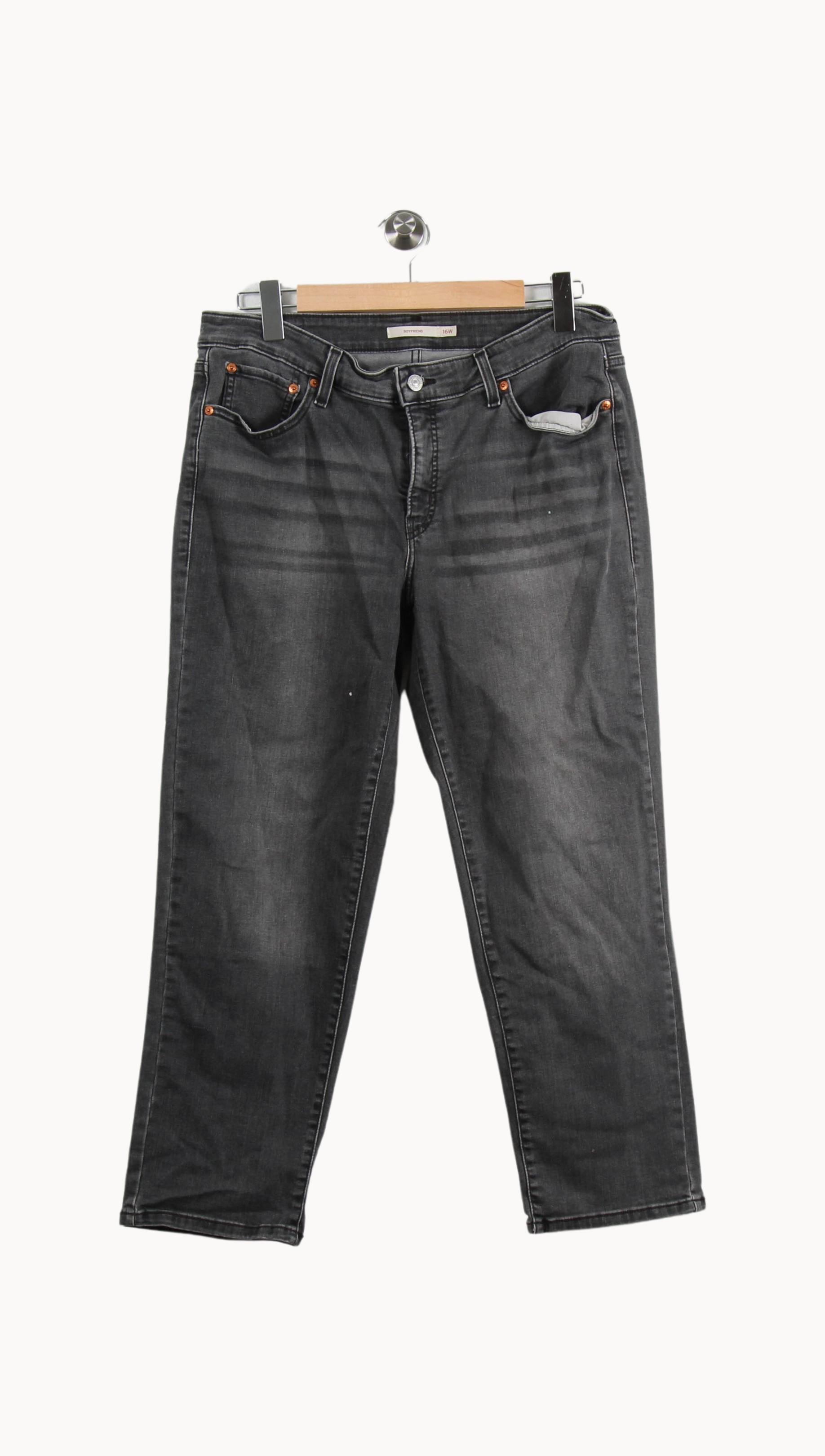 Cropped slim jeans with studs LEVI'S - Seconde main Grey