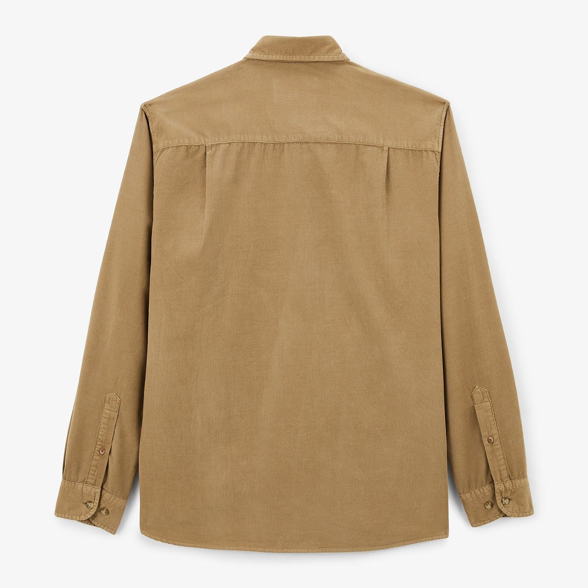 Solid velvet long-sleeve shirt SERGE BLANCO Beige