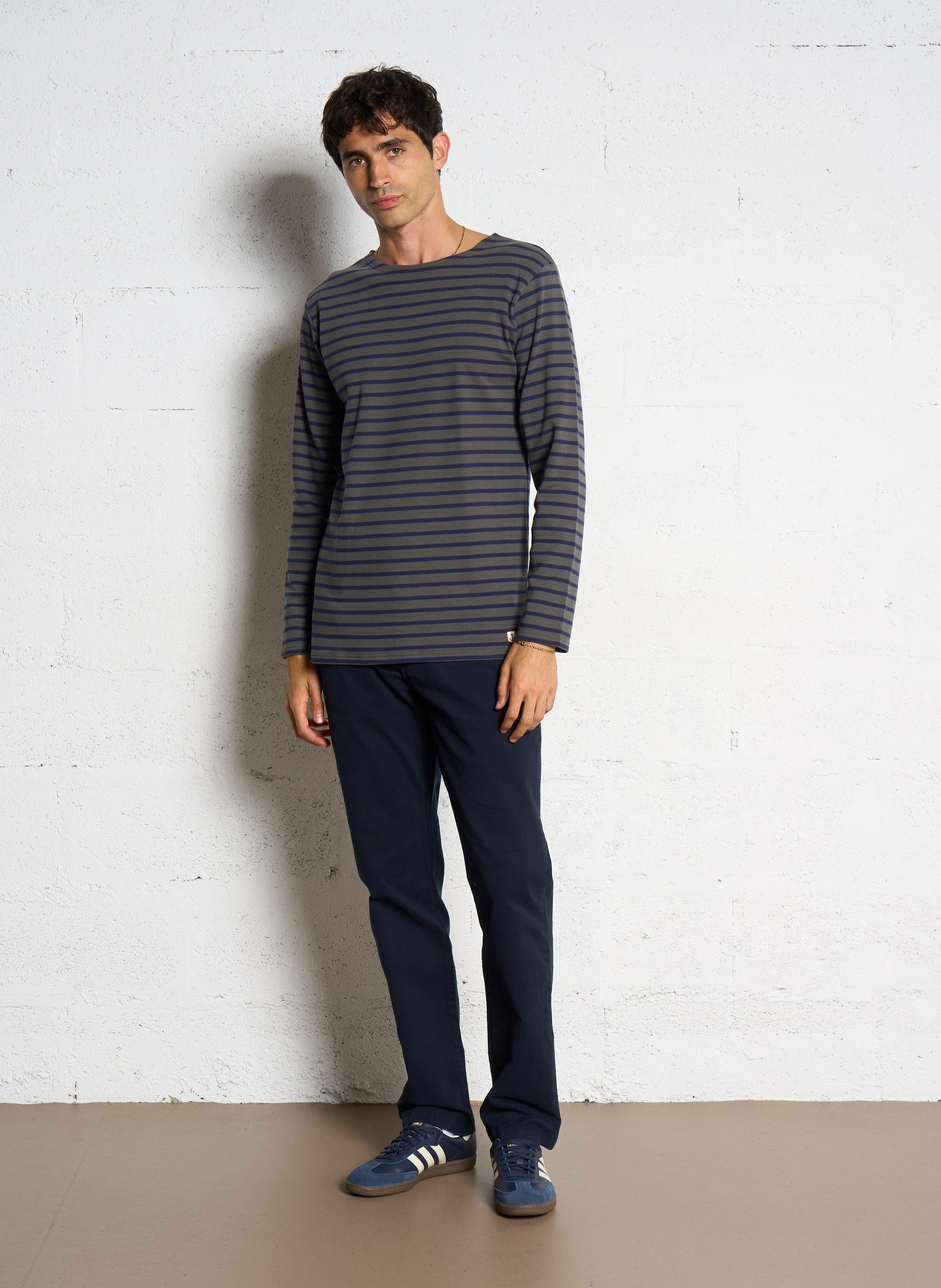 Einfarbige Chinohose aus Baumwollmischung ARMOR LUX Blau