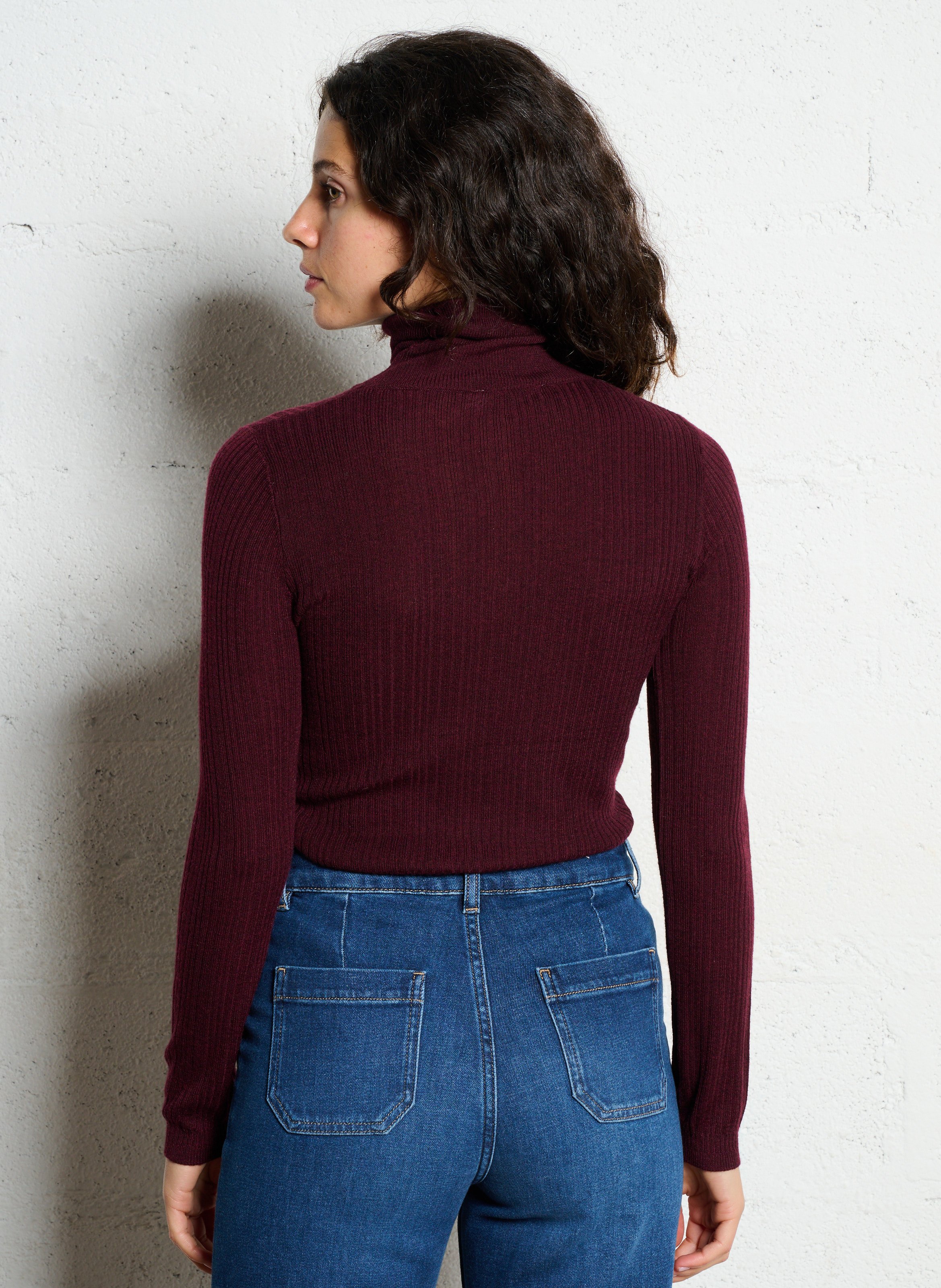 Gerade geschnittener Rollkragenpullover aus Strick LA PETITE ETOILE Rot