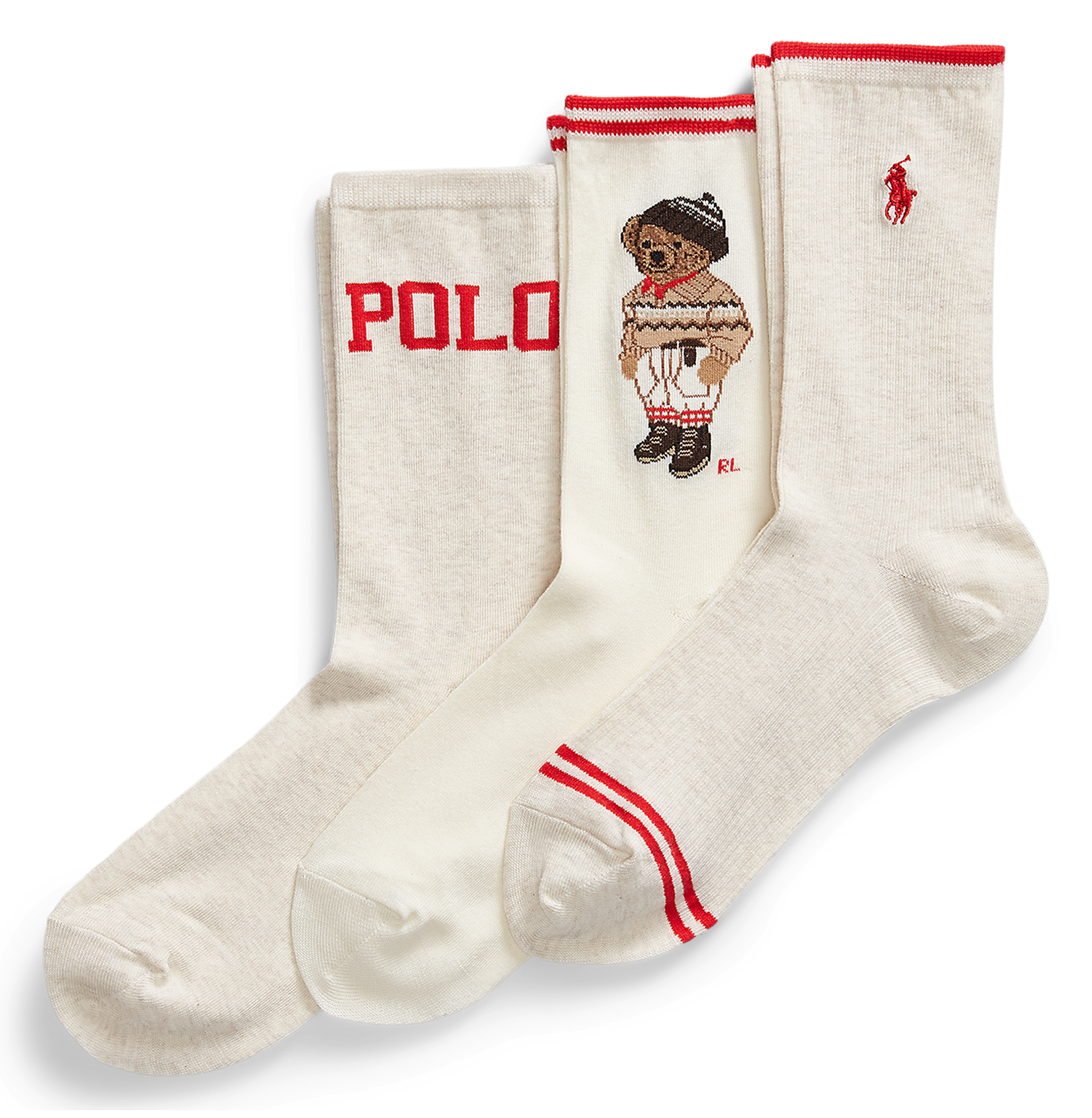 Chaussettes mi hautes brodées POLO RALPH LAUREN Multicolore