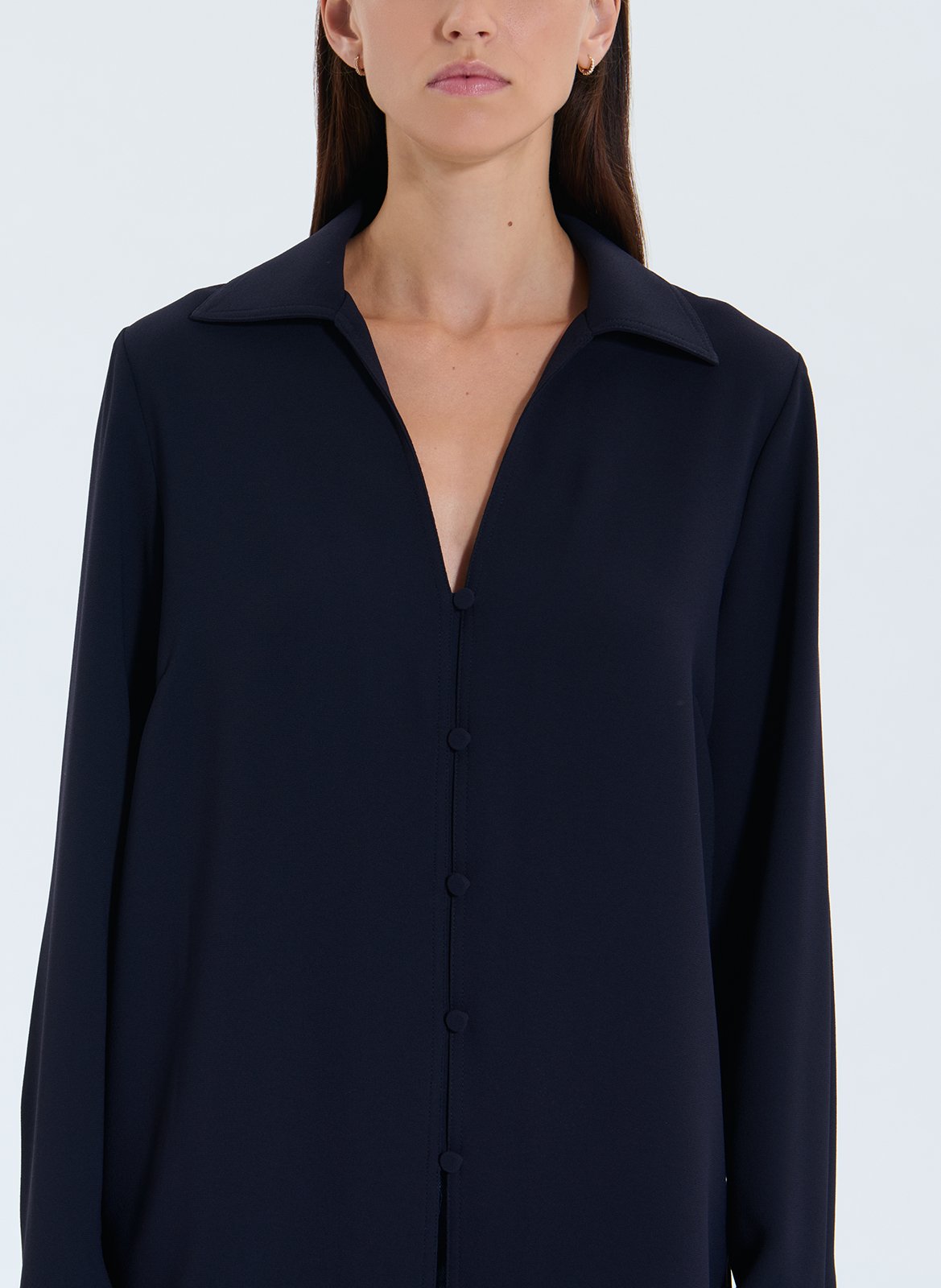 Straight shirt with lapel collar ZAPA Blue