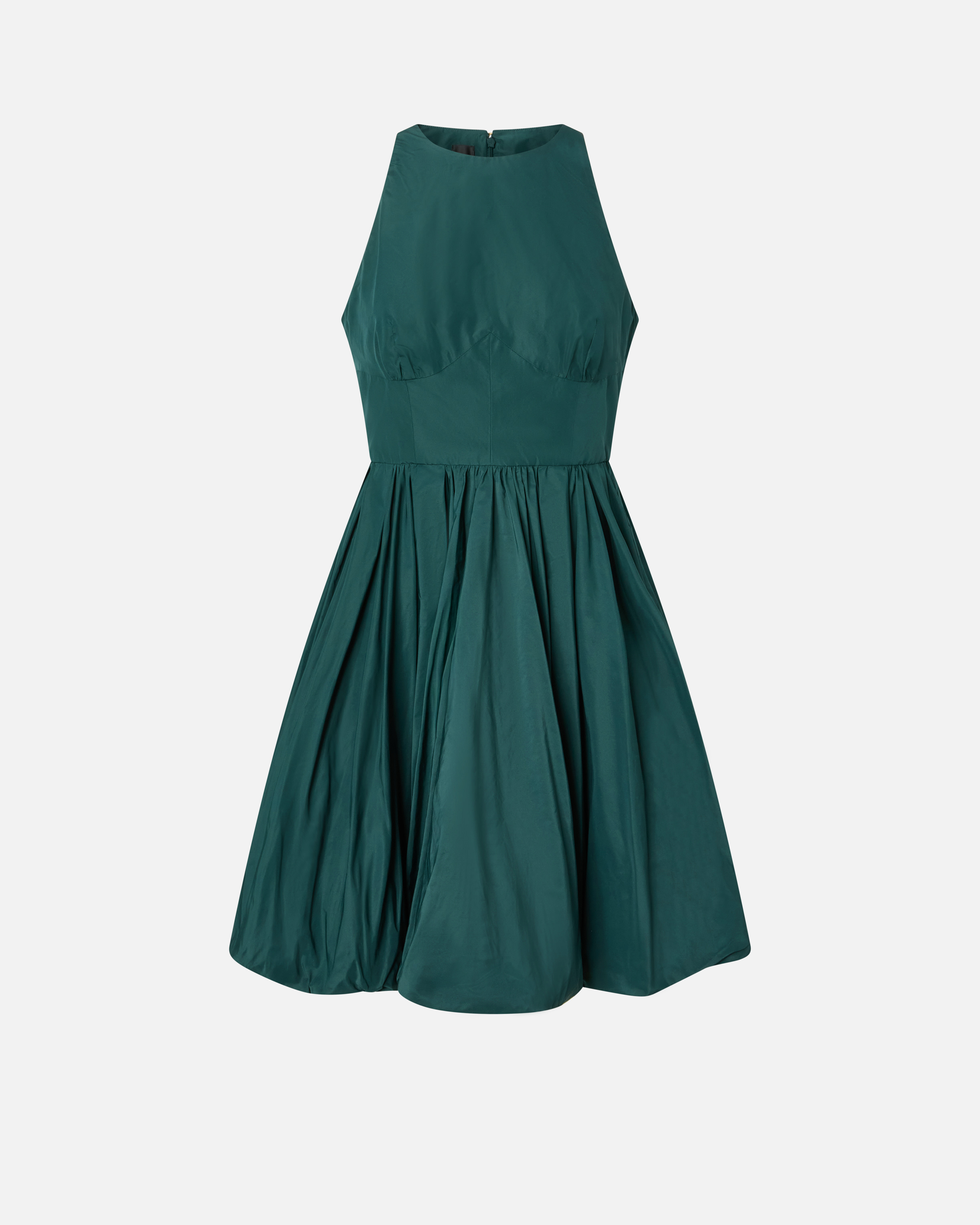 Dress with balloon skirt Green