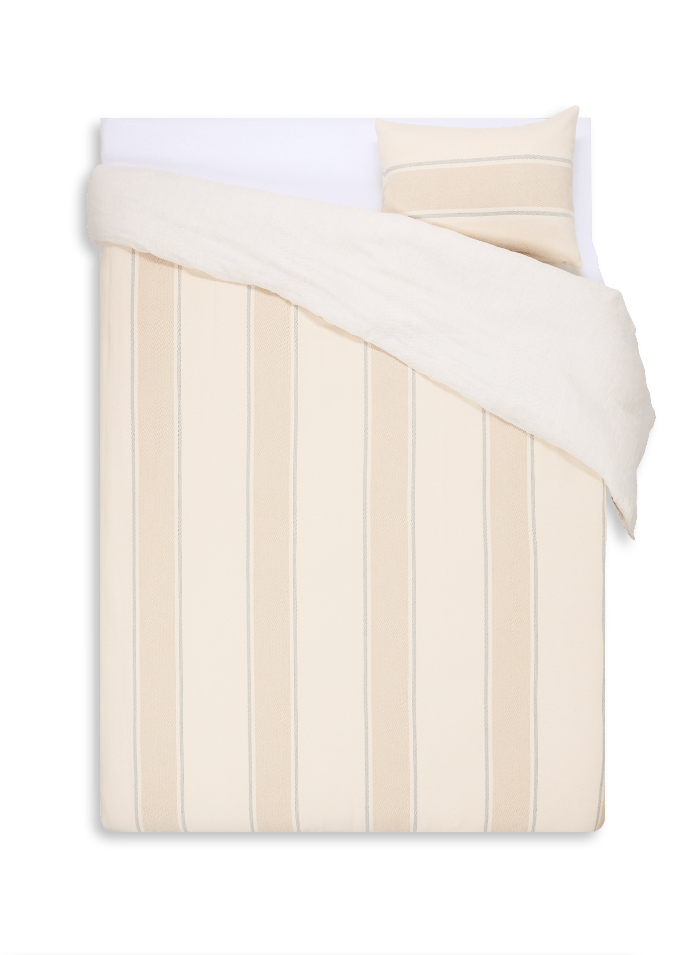 Gestreept katoenen bedsprei AU PRINTEMPS PARIS MAISON Beige
