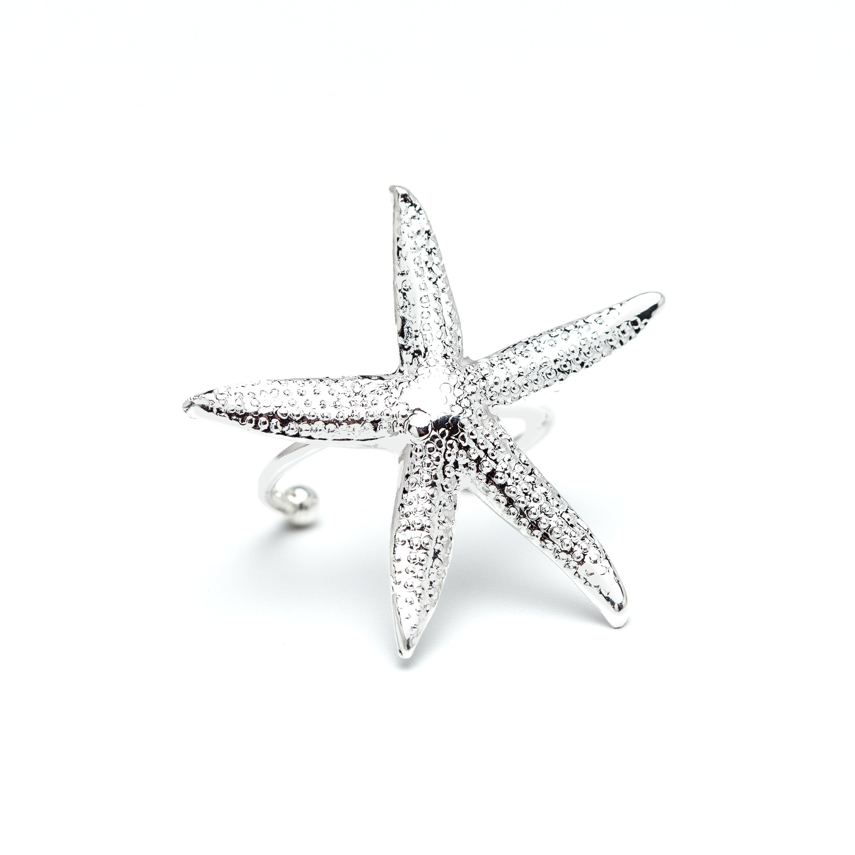 Maxi gold plated star ring MONSIEUR SIMONE Silver