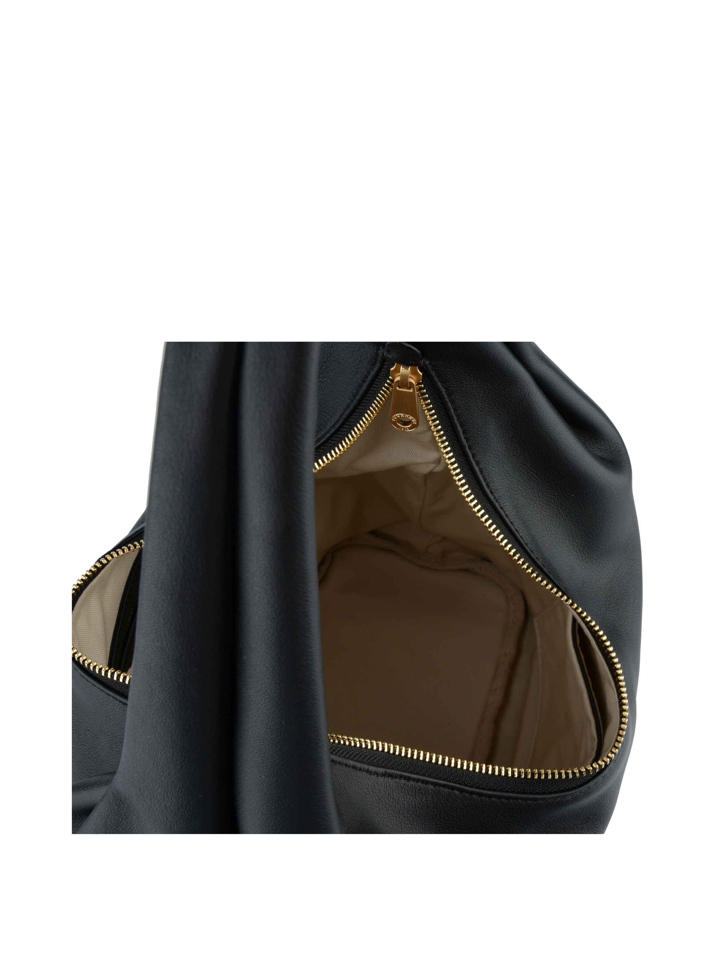 Calfskin leather shoulder bag Black