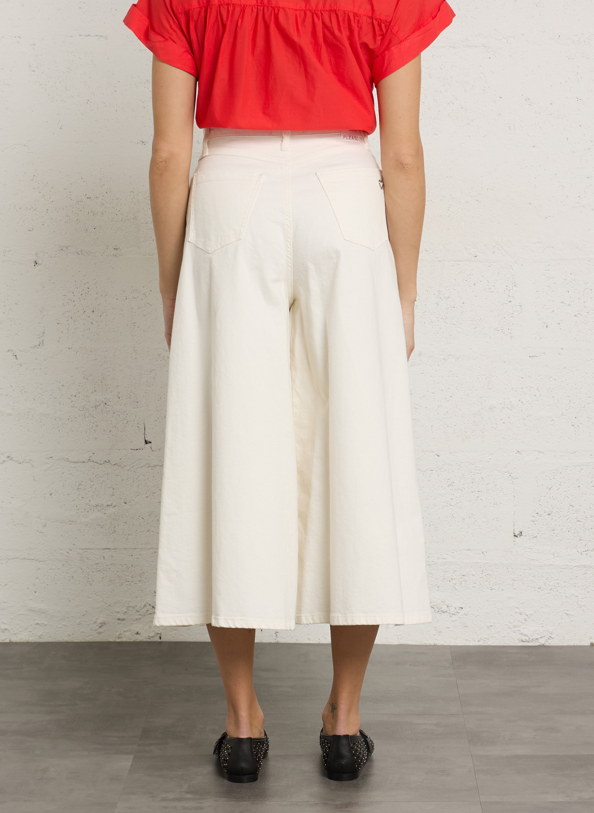 Gonna a pantalone in misto cotone PLEASE Blu