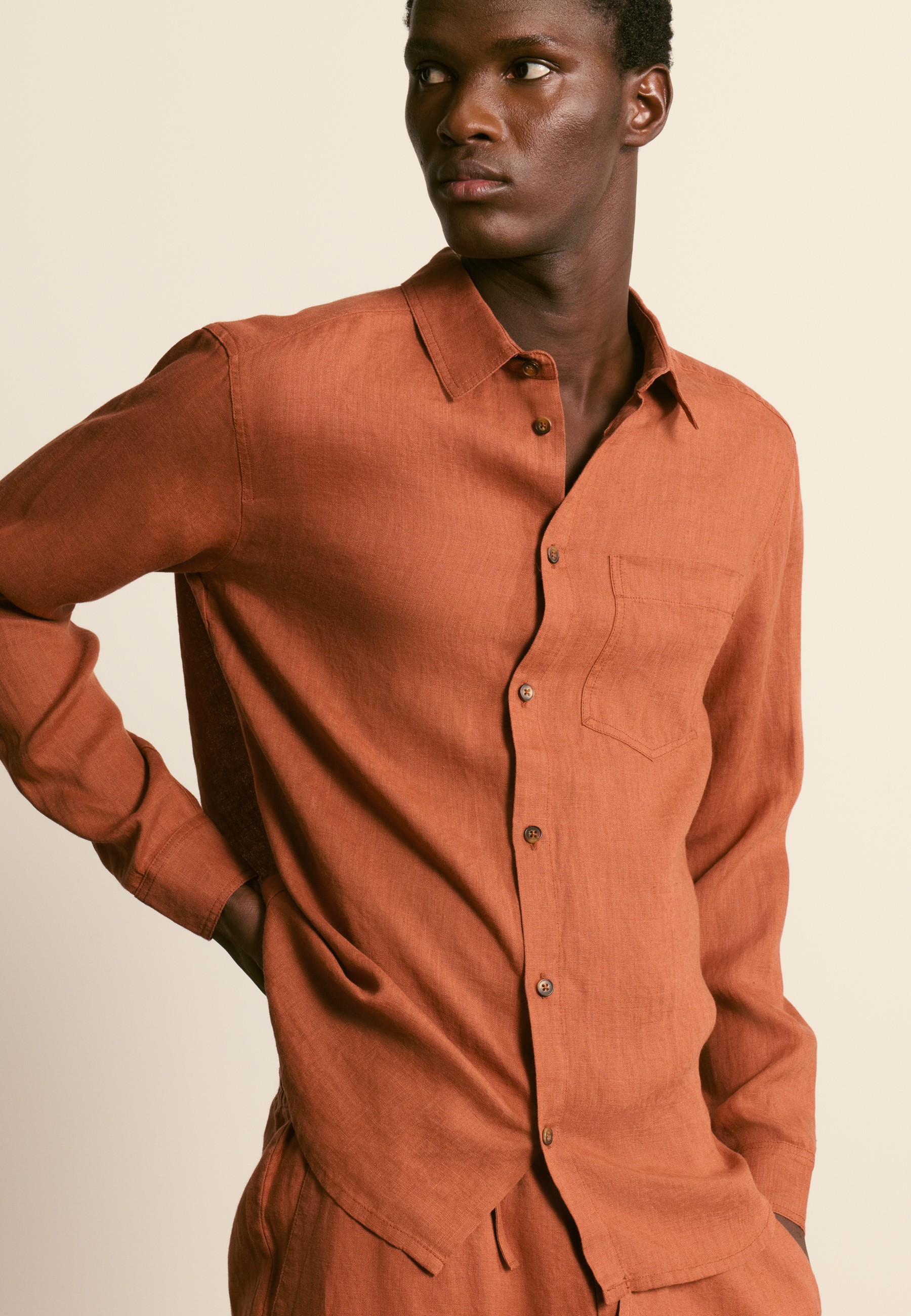 Chemise en lin MAISON MONTAGUT