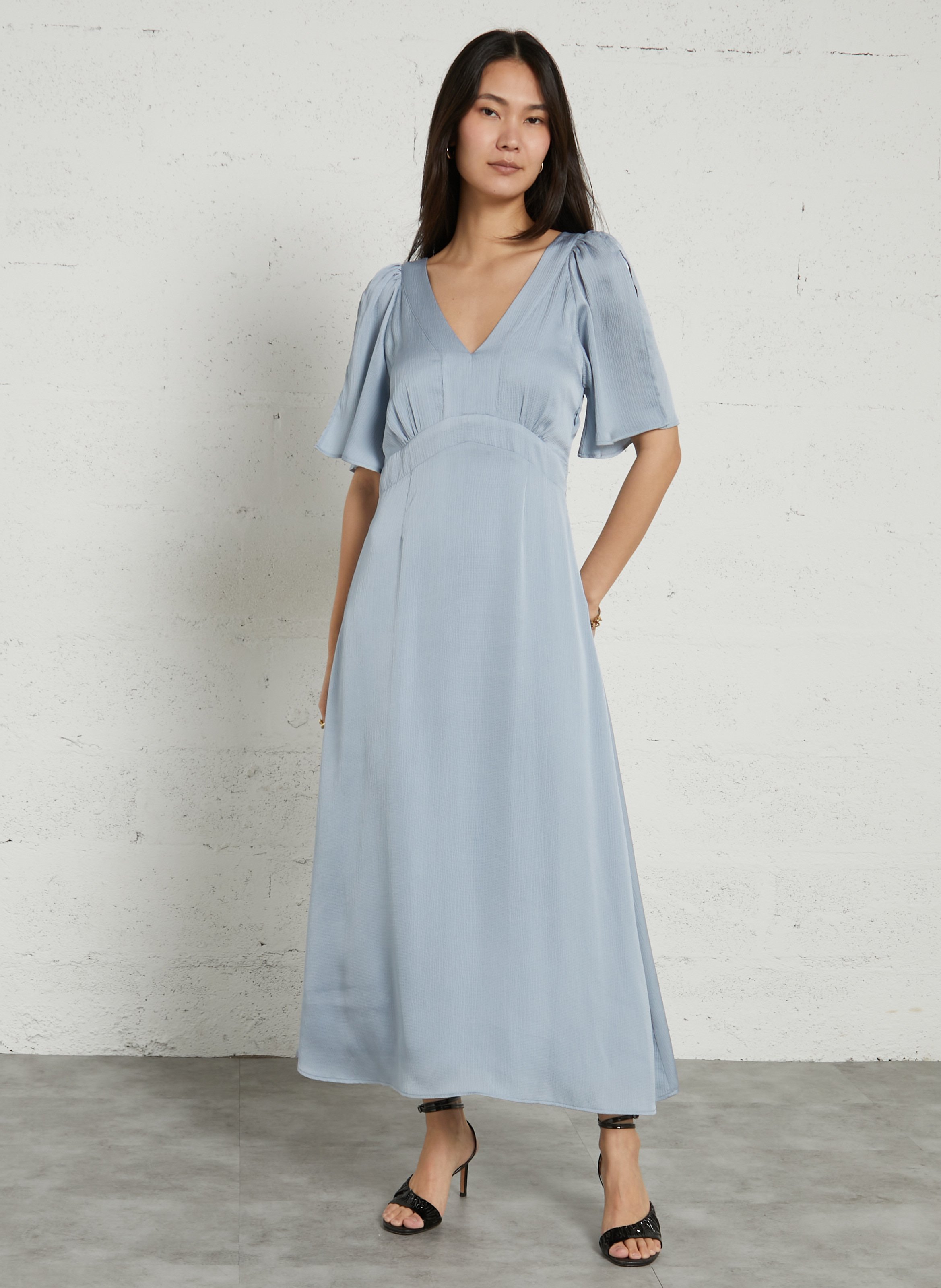 Long flared dress MAISON 123 Blue