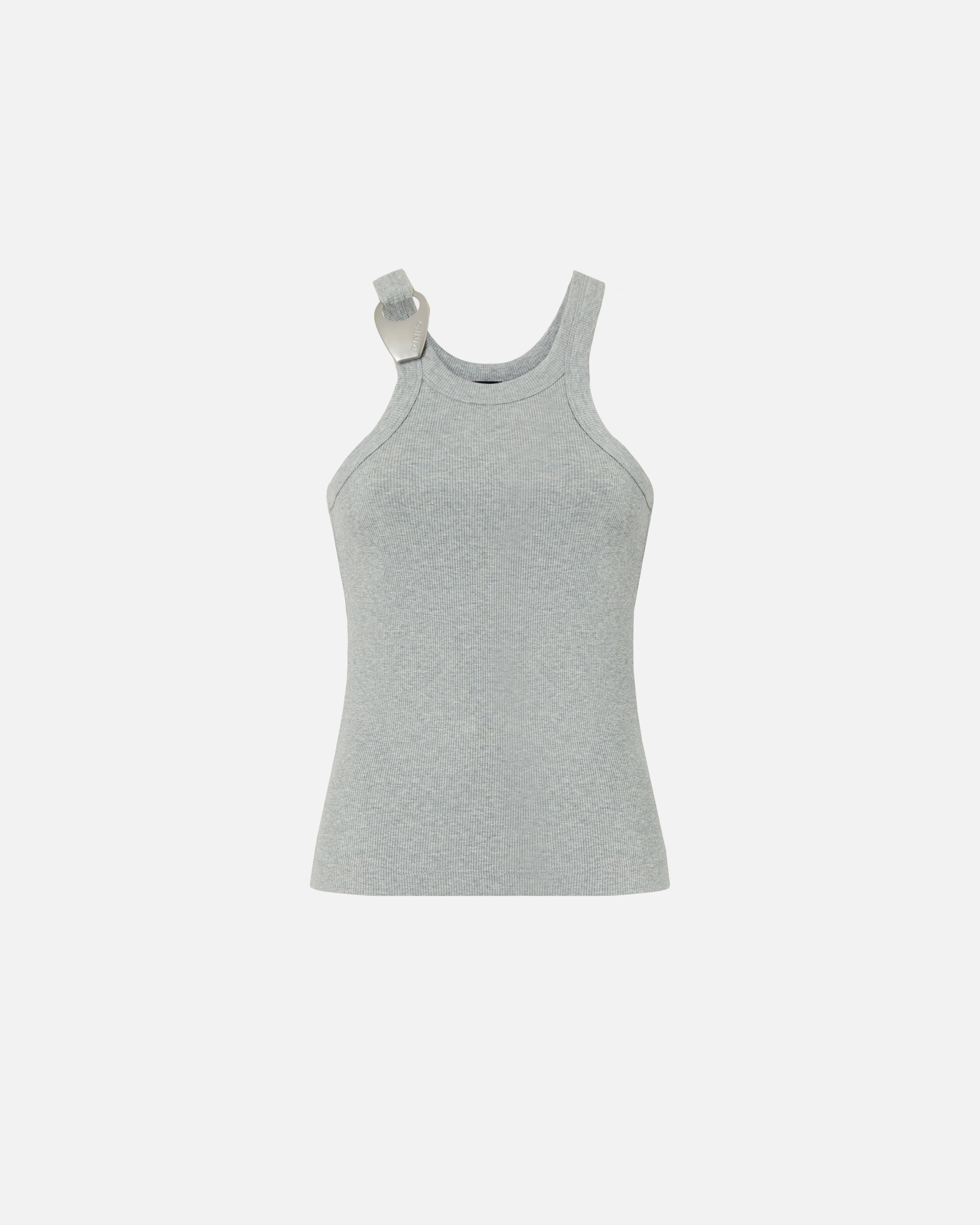 Tank top with pendant buckle Grey