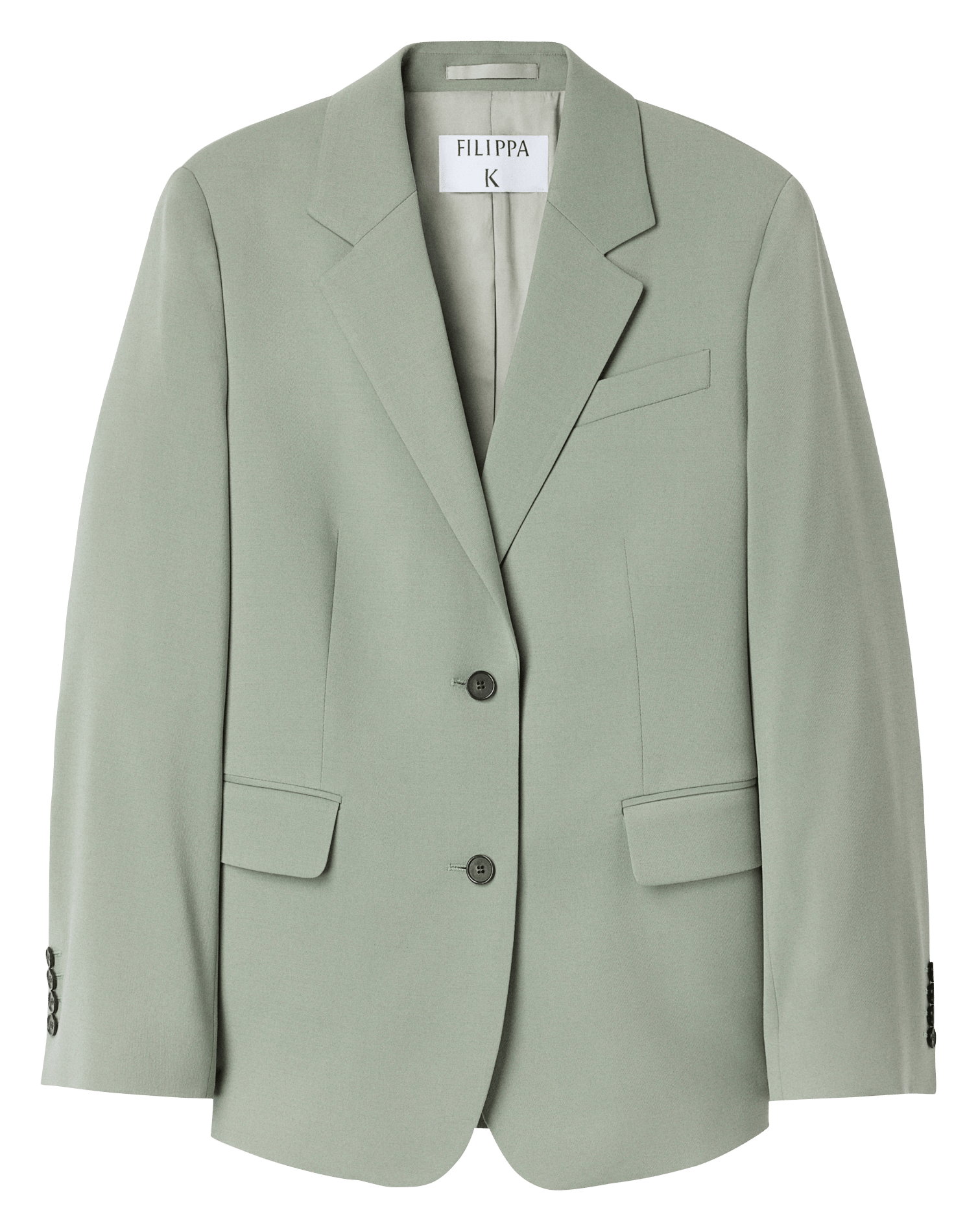 Wool-blend blazer Green