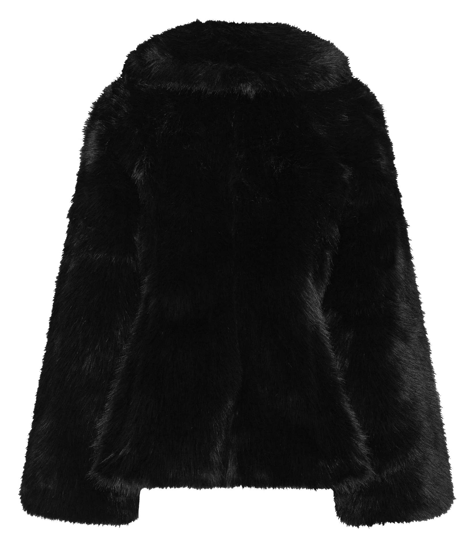 Oversized jas van synthetische bont ROTATE Zwart