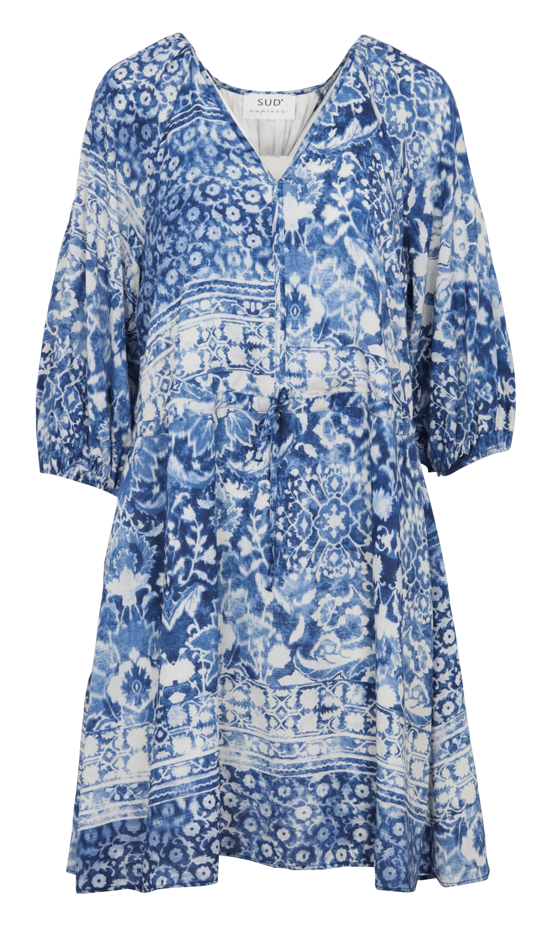 Kurzkleid mit V-Ausschnitt SUD EXPRESS Blau