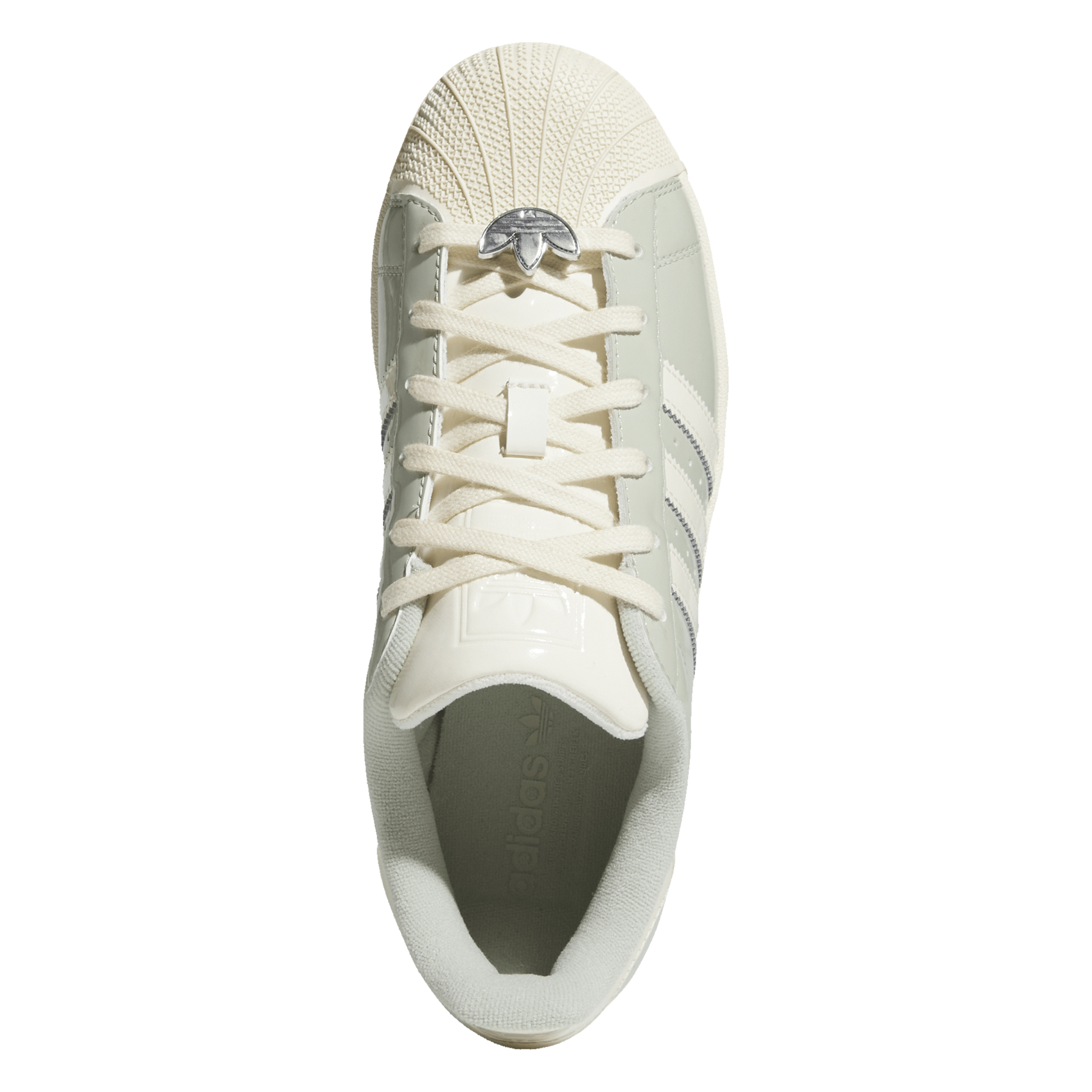 Low-top leather lace-up trainers ADIDAS Green