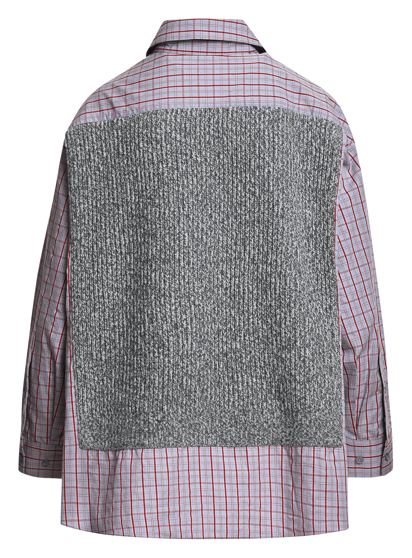 Oversized wollen overhemd met laagjes ESSENTIEL ANTWERP Grijs
