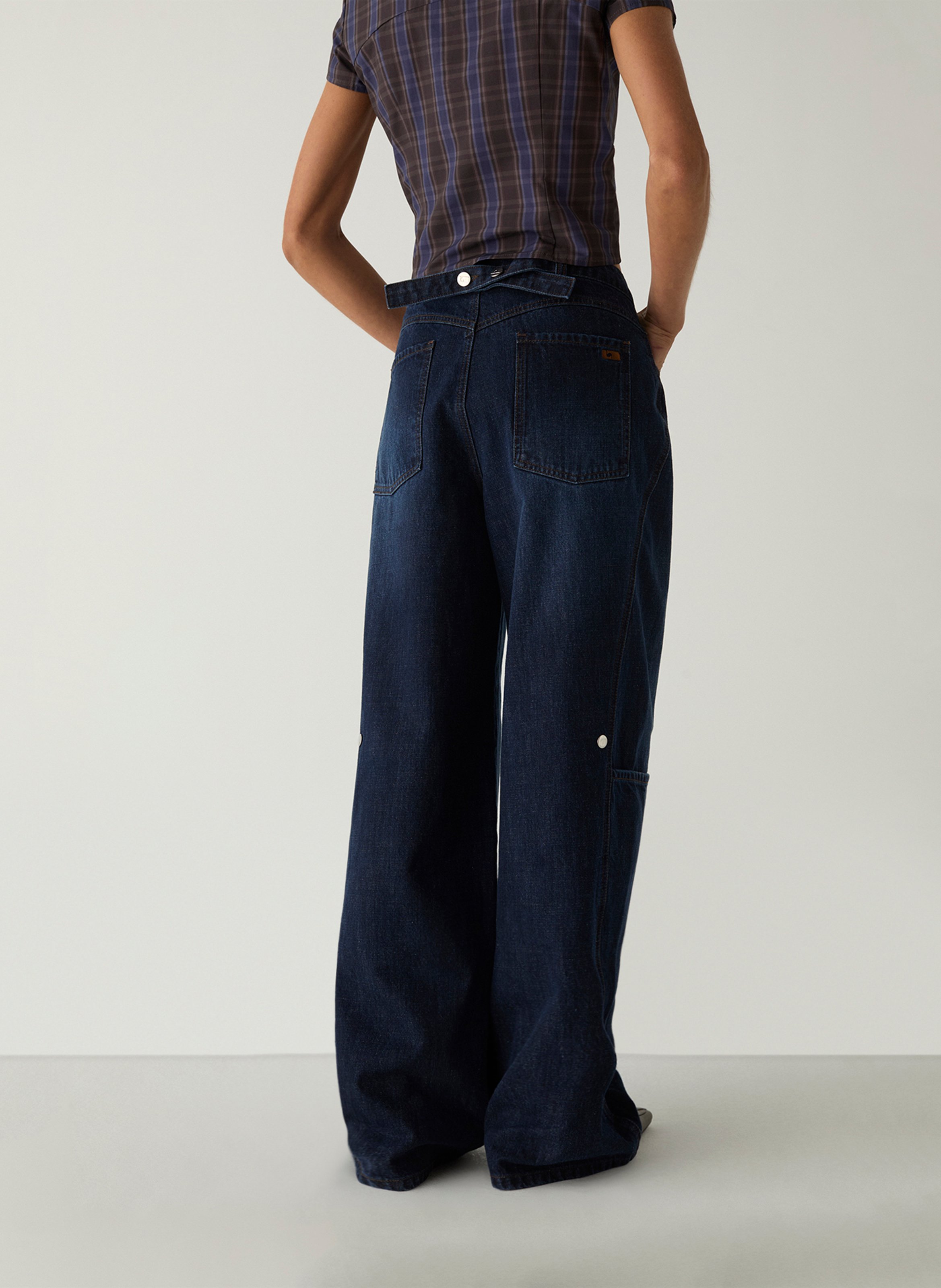 Wide-leg cotton jeans LAAGAM Blue