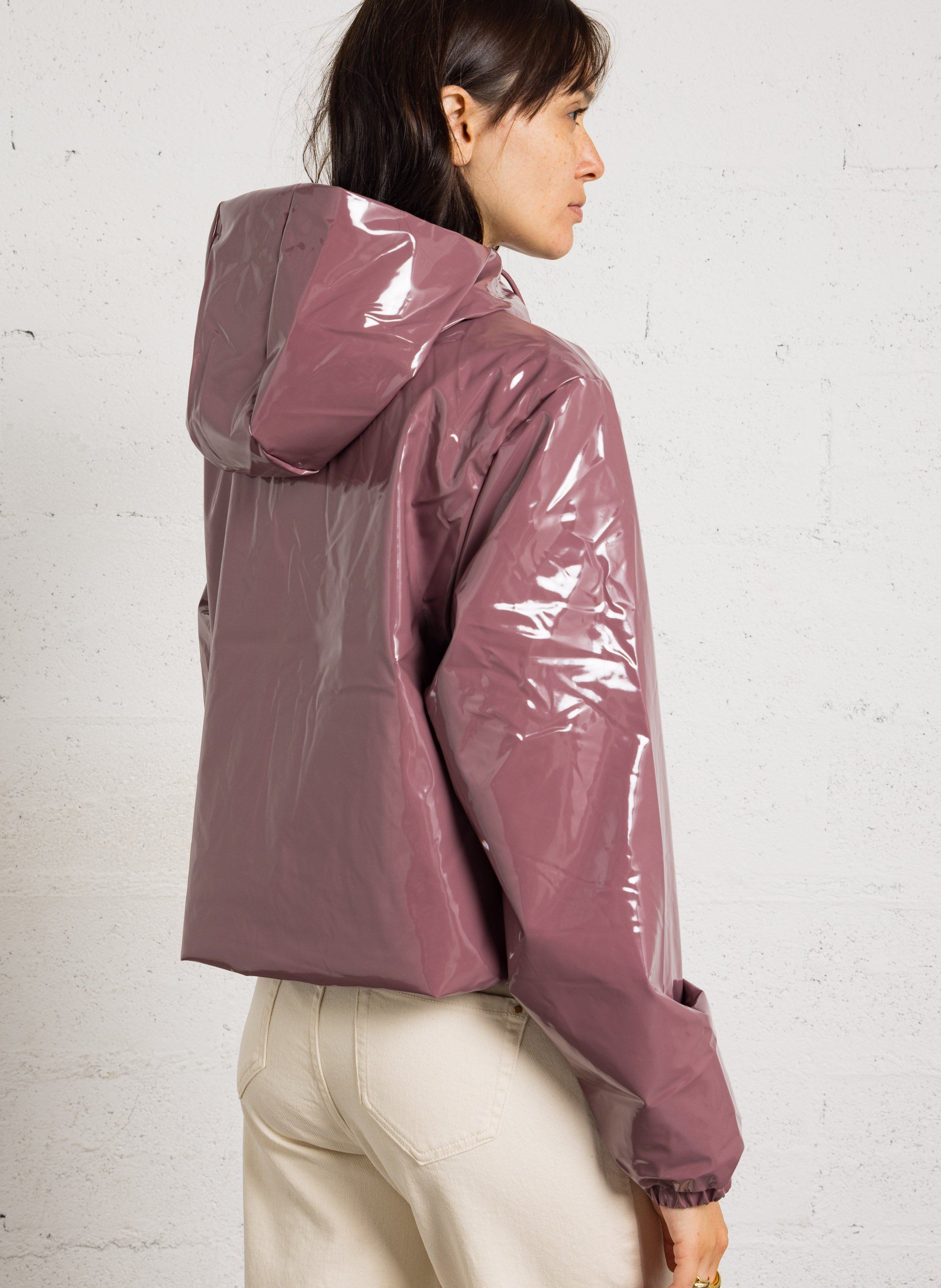 High-neck raincoat RAINS Pink