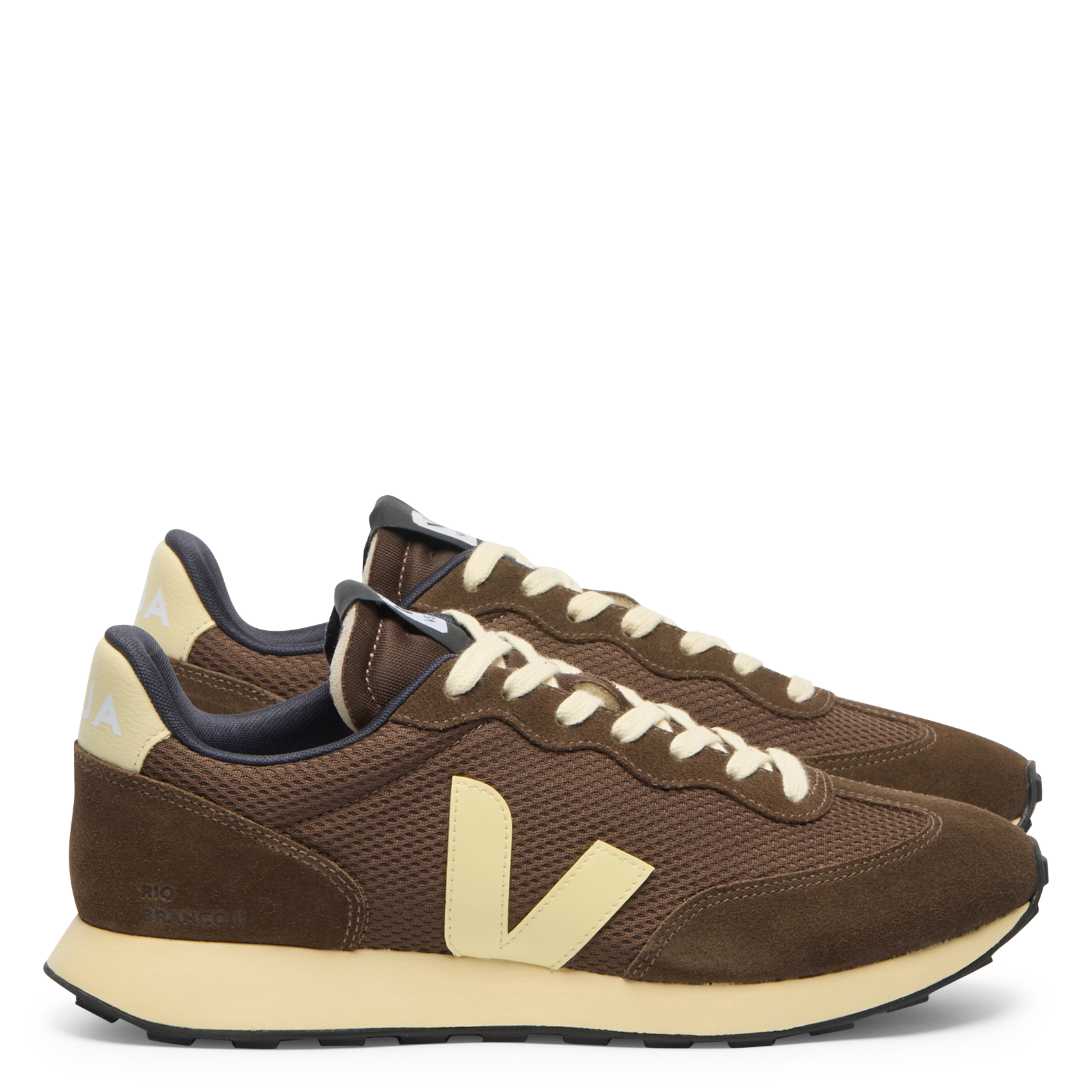 Low-top dual-fabric sneakers VEJA Brown