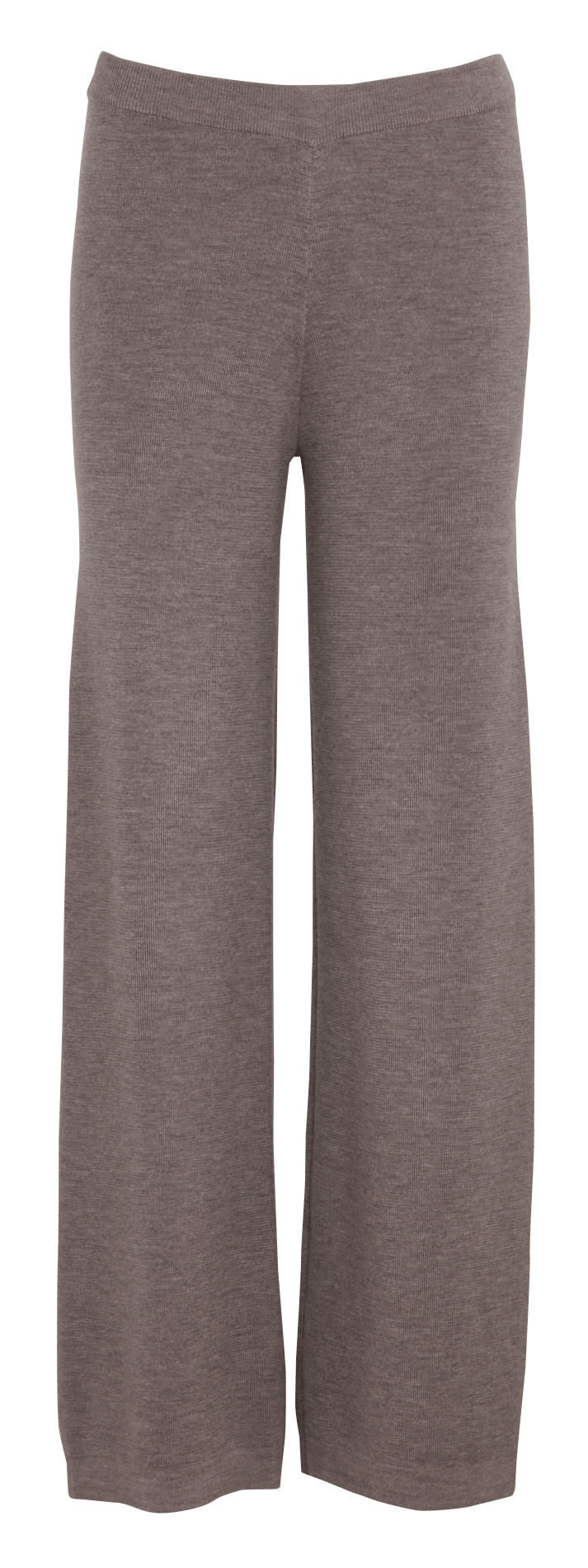 Wijde broek van merinowol MAJESTIC FILATURES Bruin