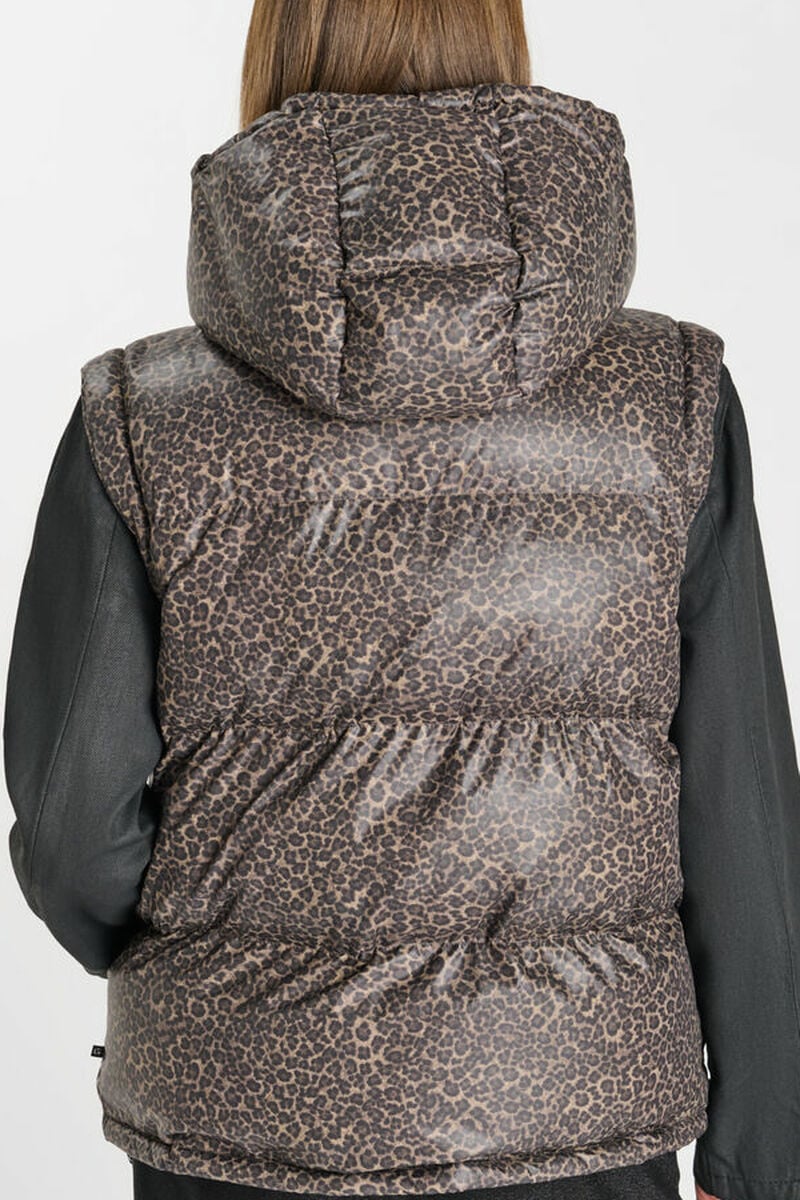 Padded jacket with hood LE TEMPS DES CERISES Brown