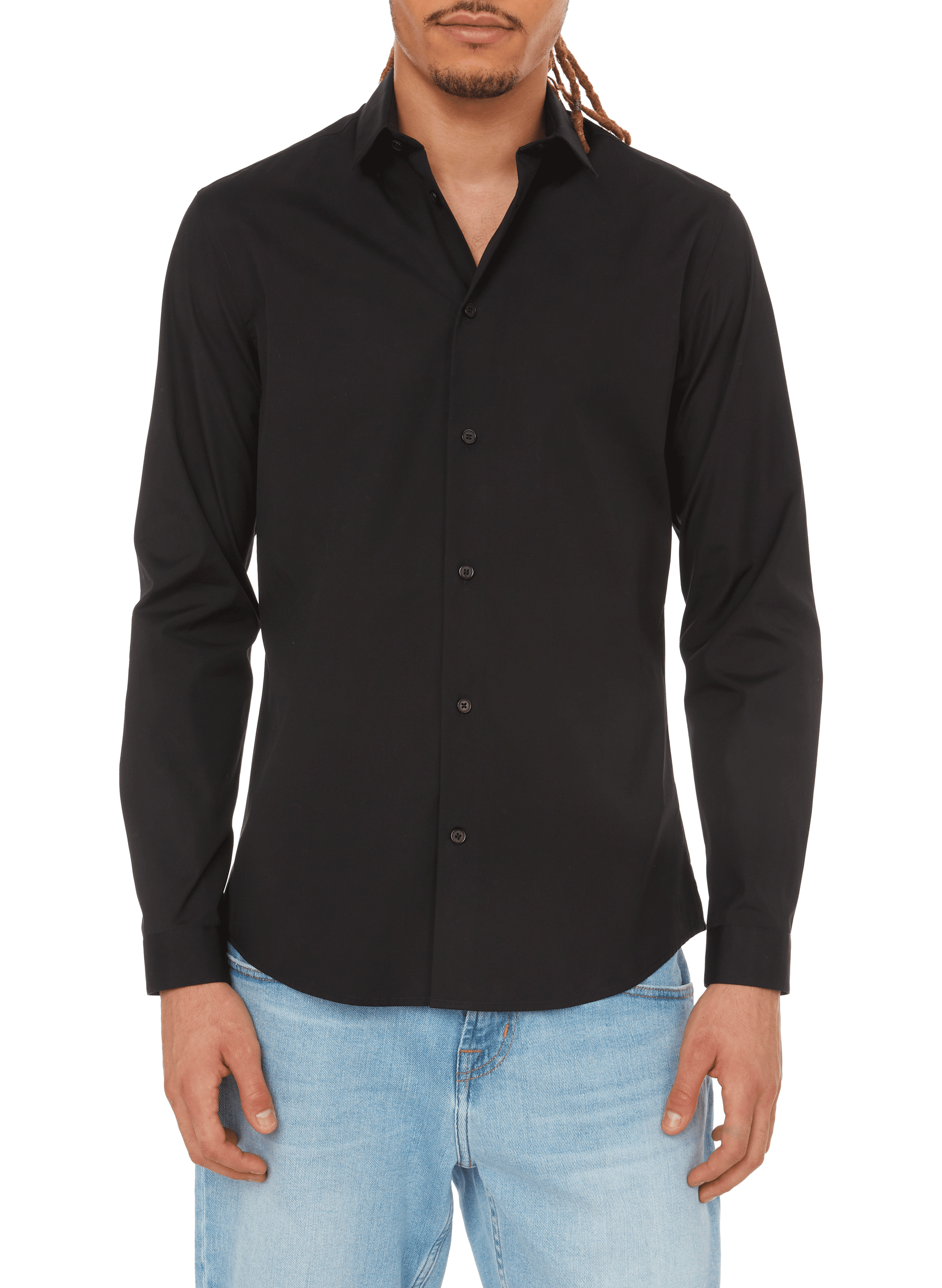Slim-fit Krave-S cotton shirt AU PRINTEMPS PARIS Black