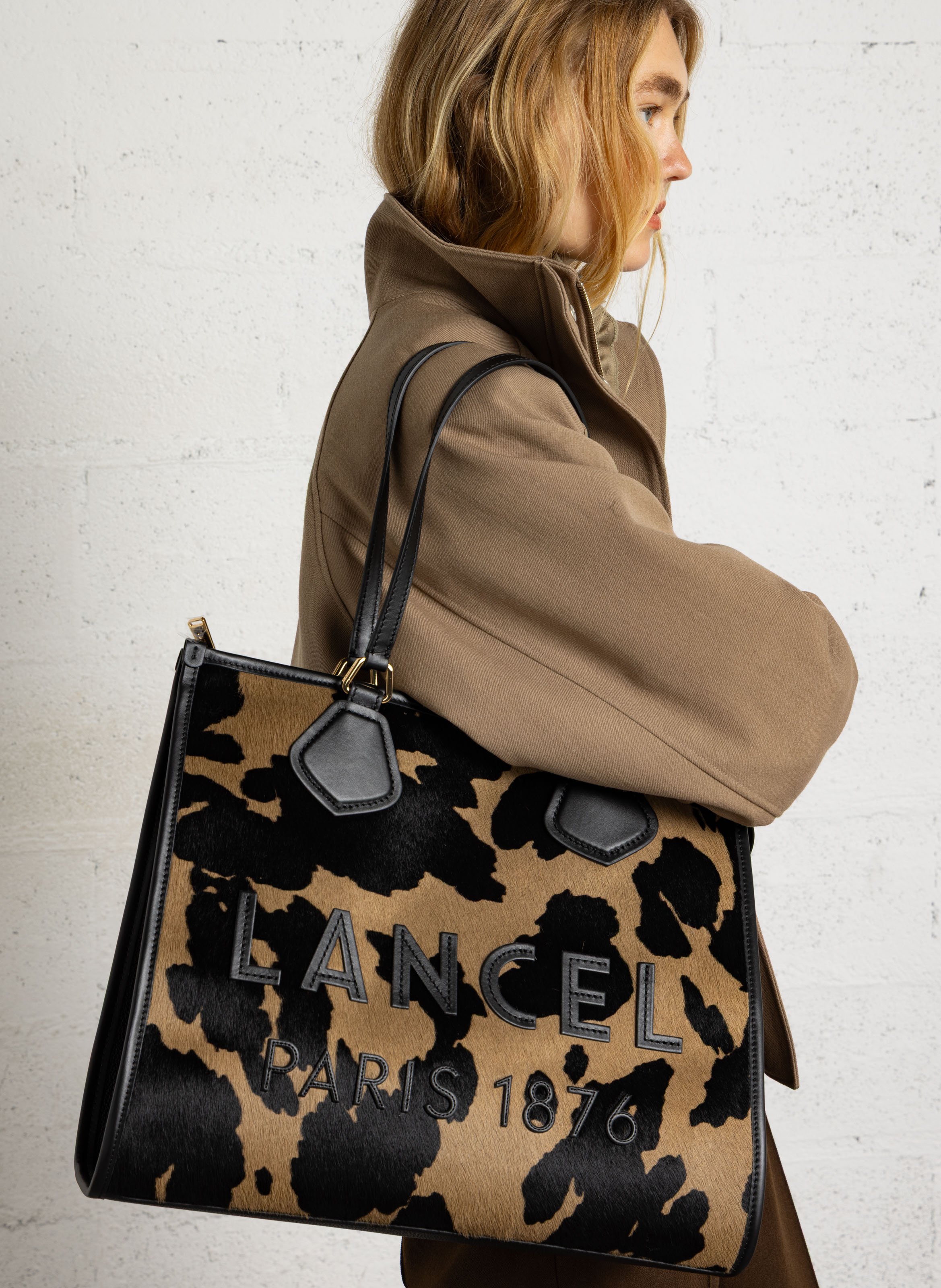 Cabas en cuir LANCEL Noir